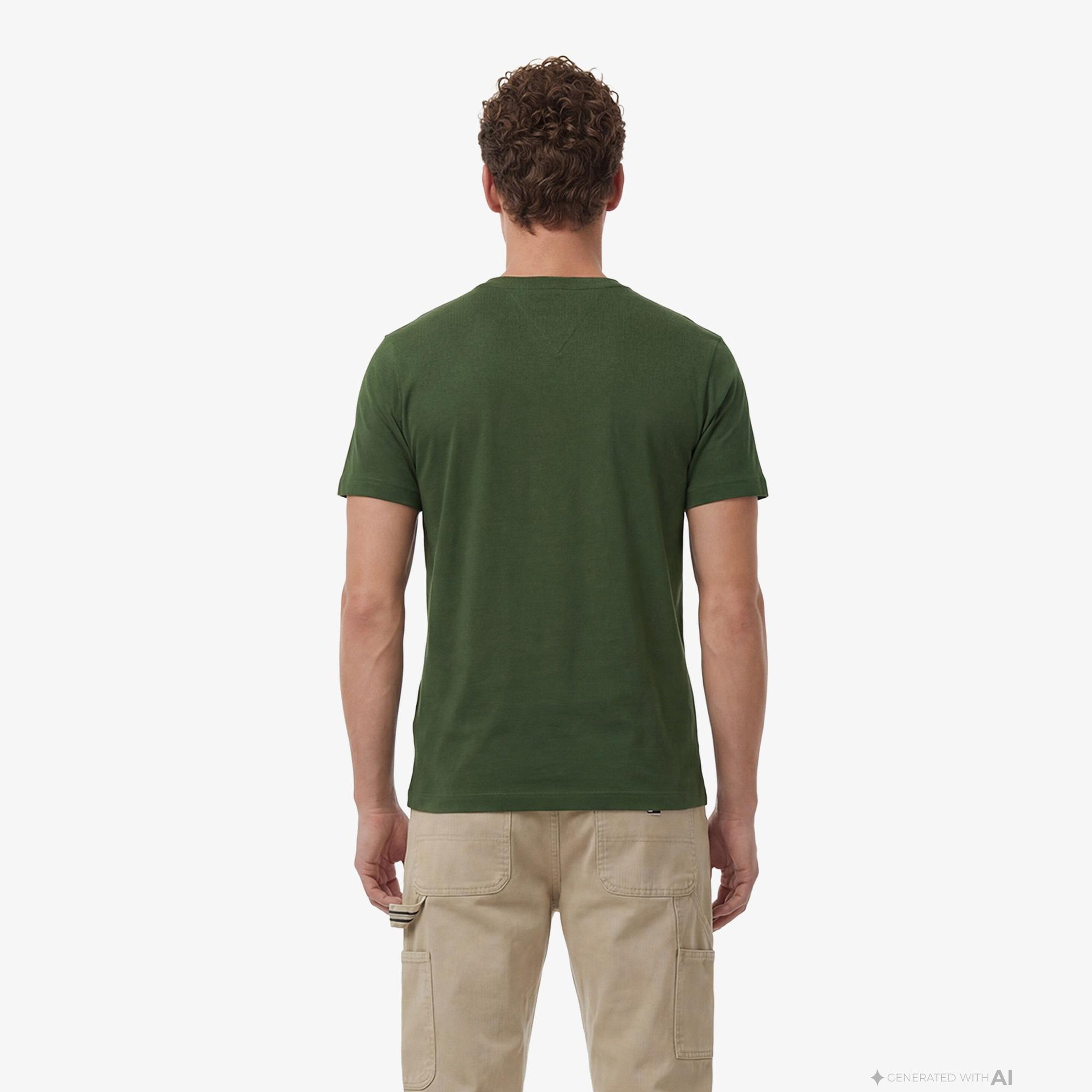 Tommy Hilfiger Core Essentials Erkek Yeşil T-Shirt
