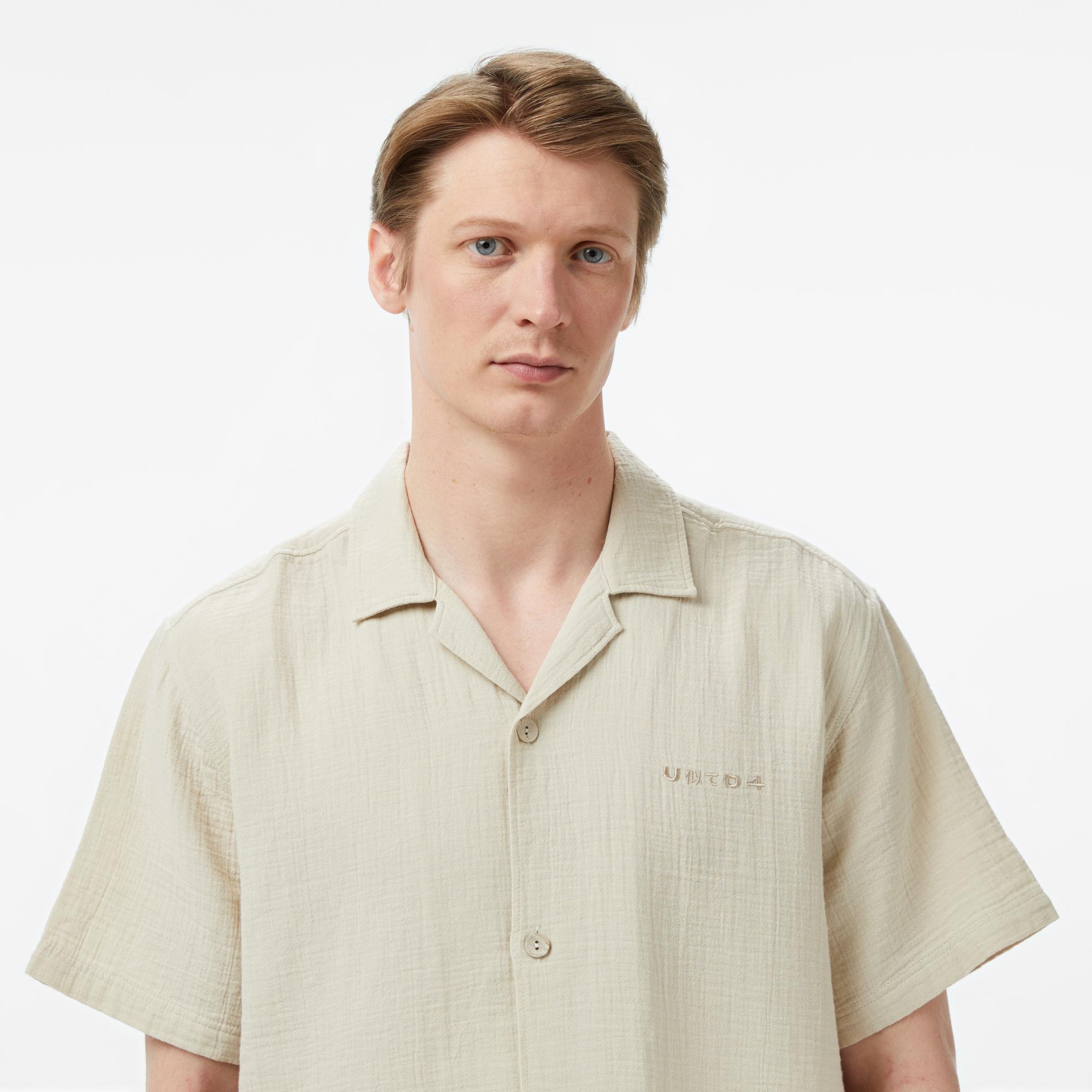 UNITED4 Comfort Fit Erkek Krem Gömlek