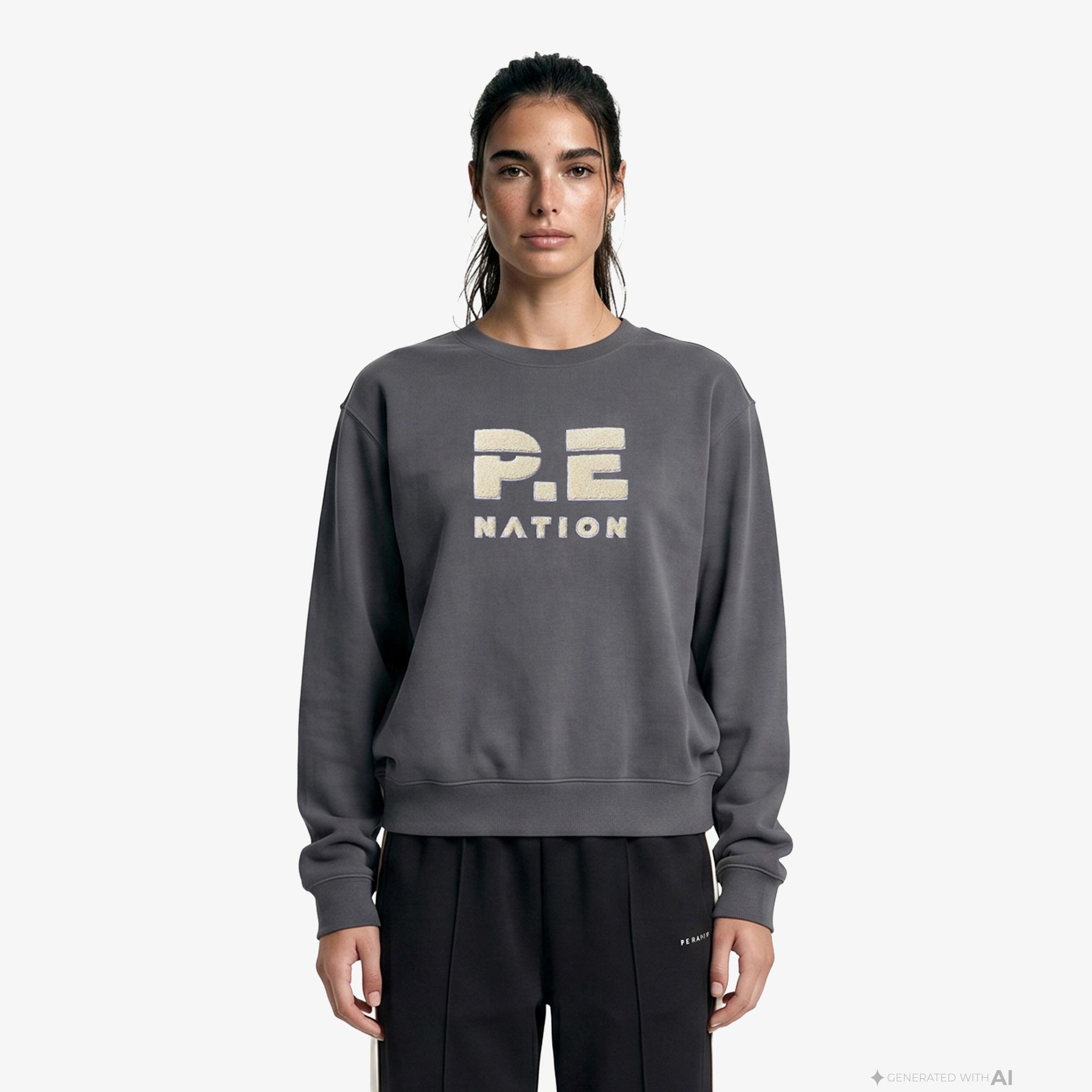 P.E Nation Heads Up 2 Kadın Gri Sweatshirt