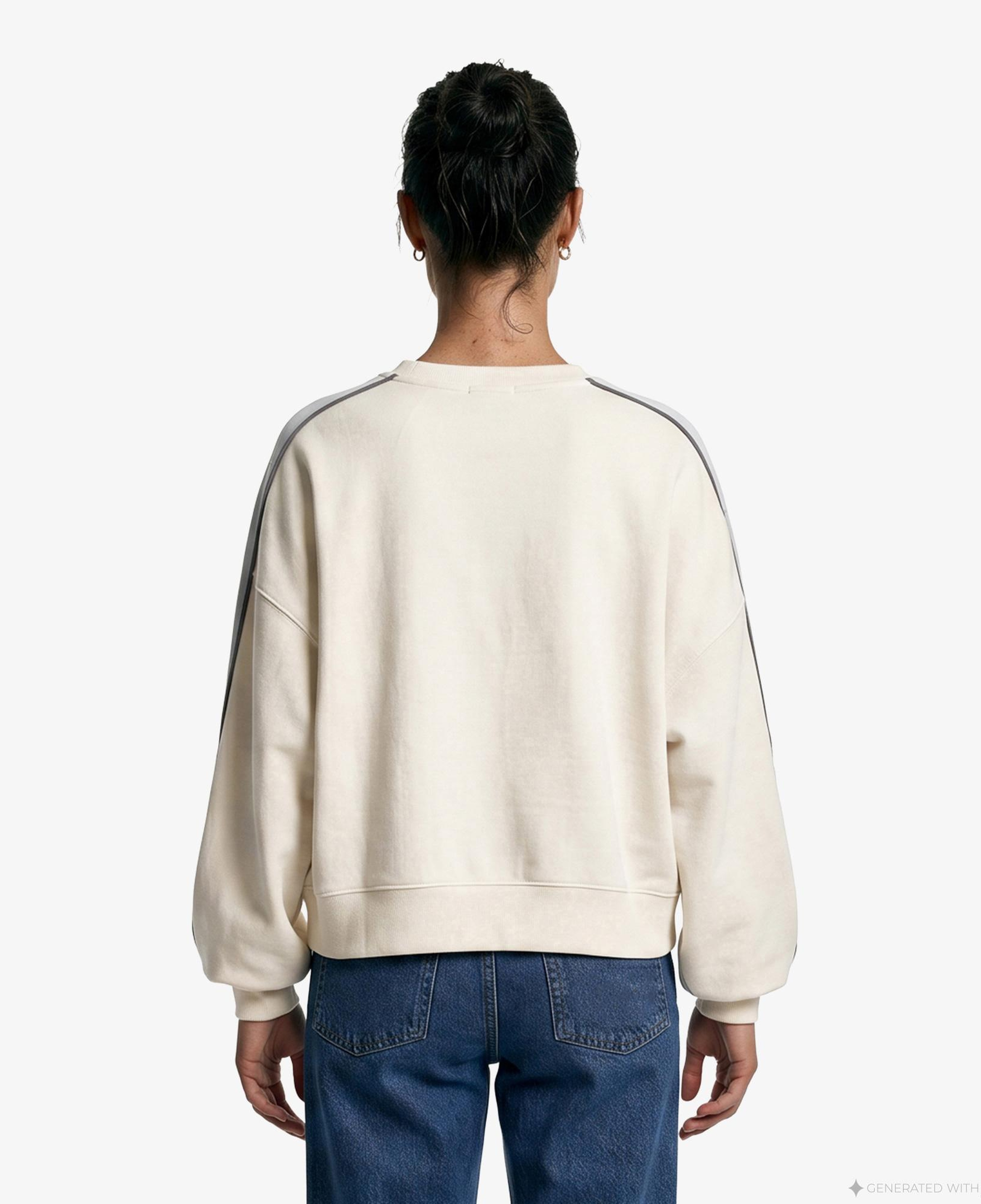 P.E Nation Align Zip Kadın Krem Rengi Sweatshirt