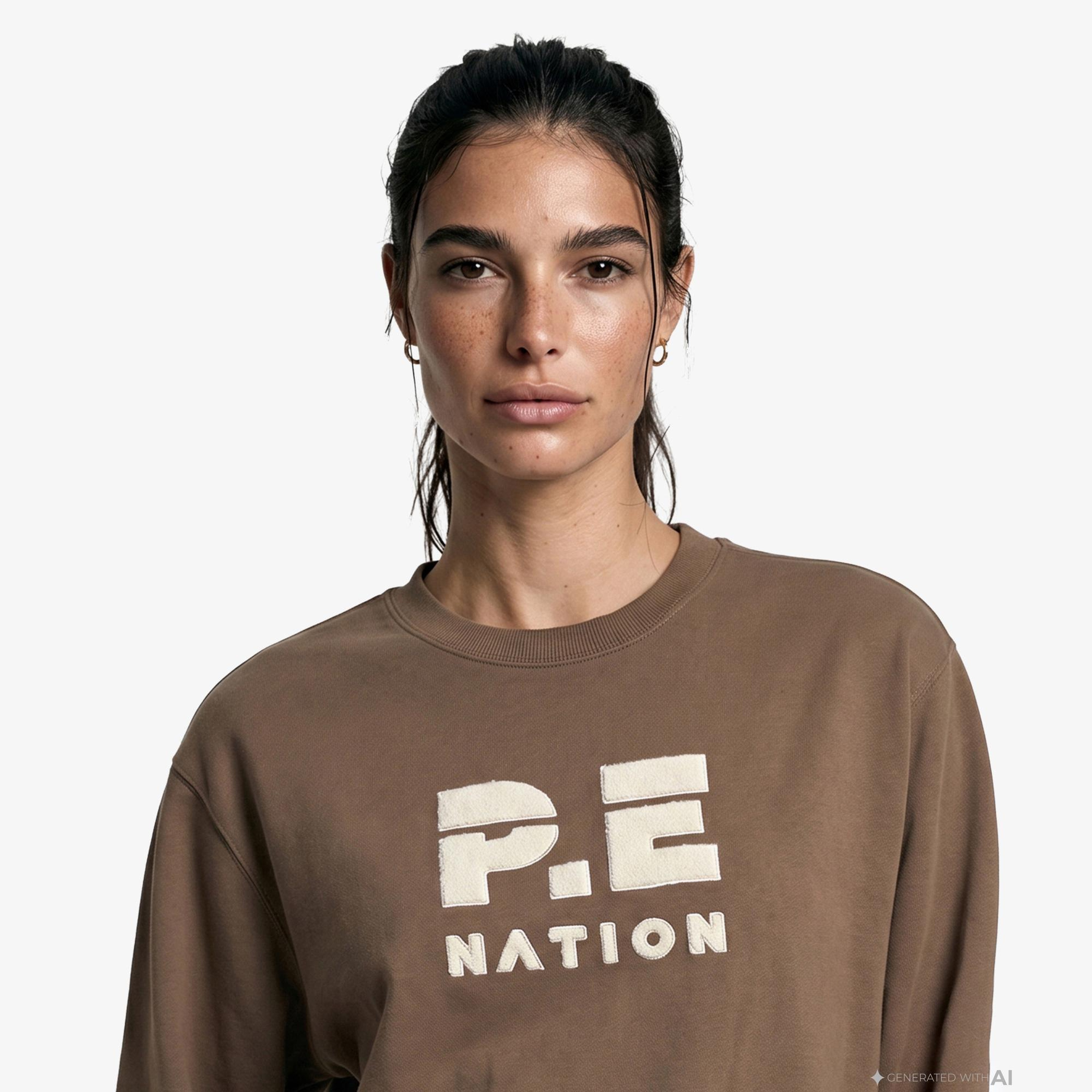 P.E Nation Heads Up 2 Kadın Kahverengi Sweatshirt