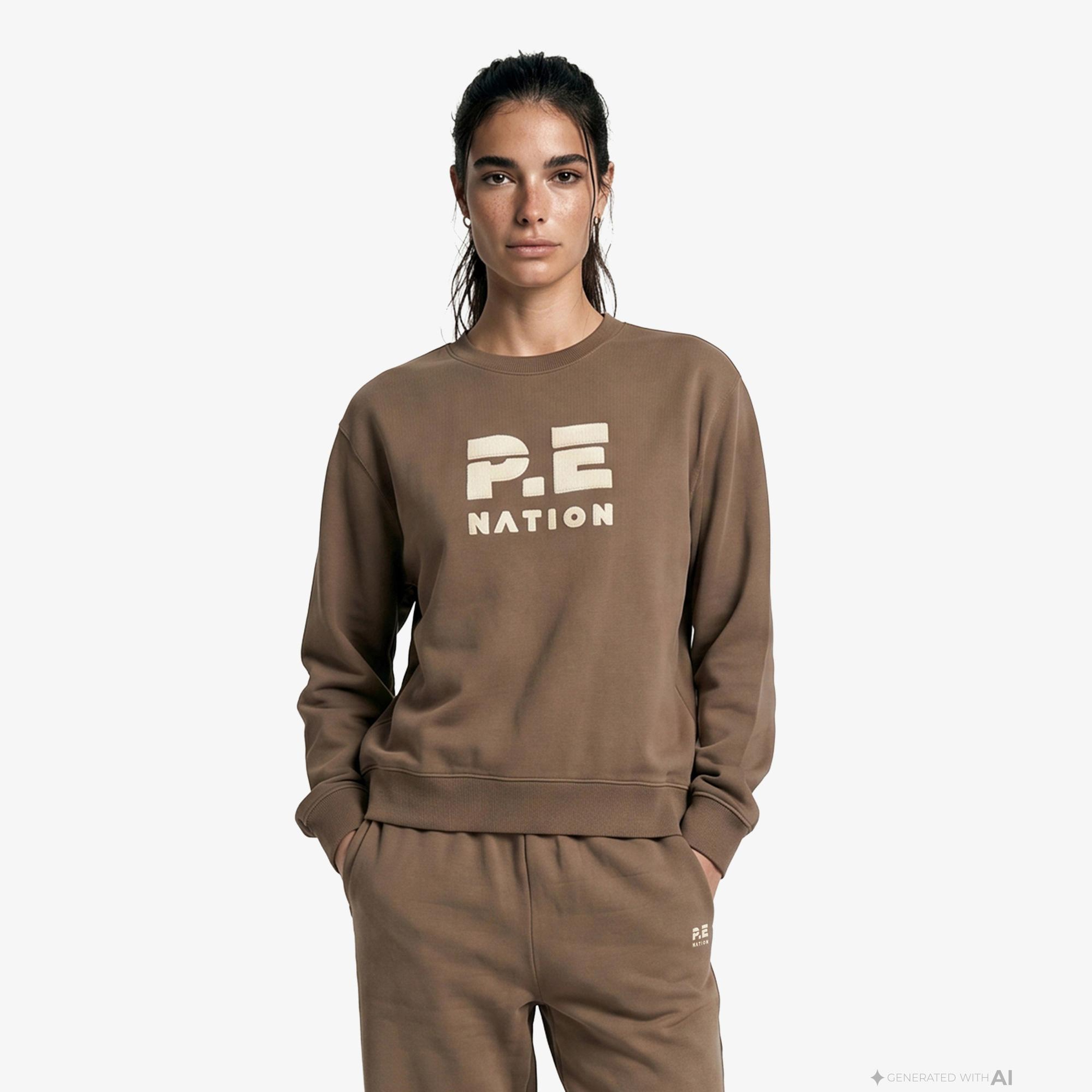 P.E Nation Heads Up 2 Kadın Kahverengi Sweatshirt