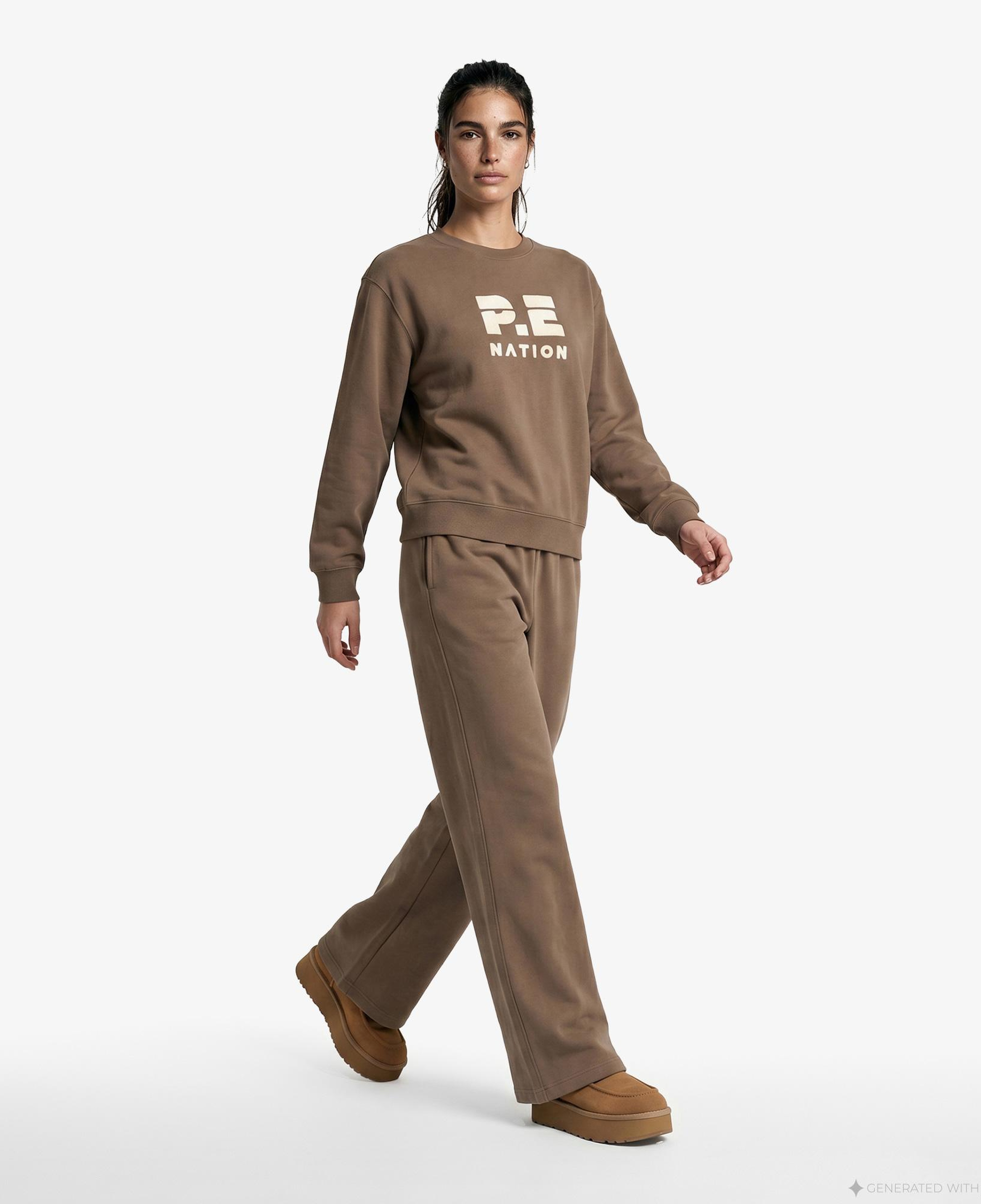 P.E Nation Heads Up 2 Kadın Kahverengi Sweatshirt