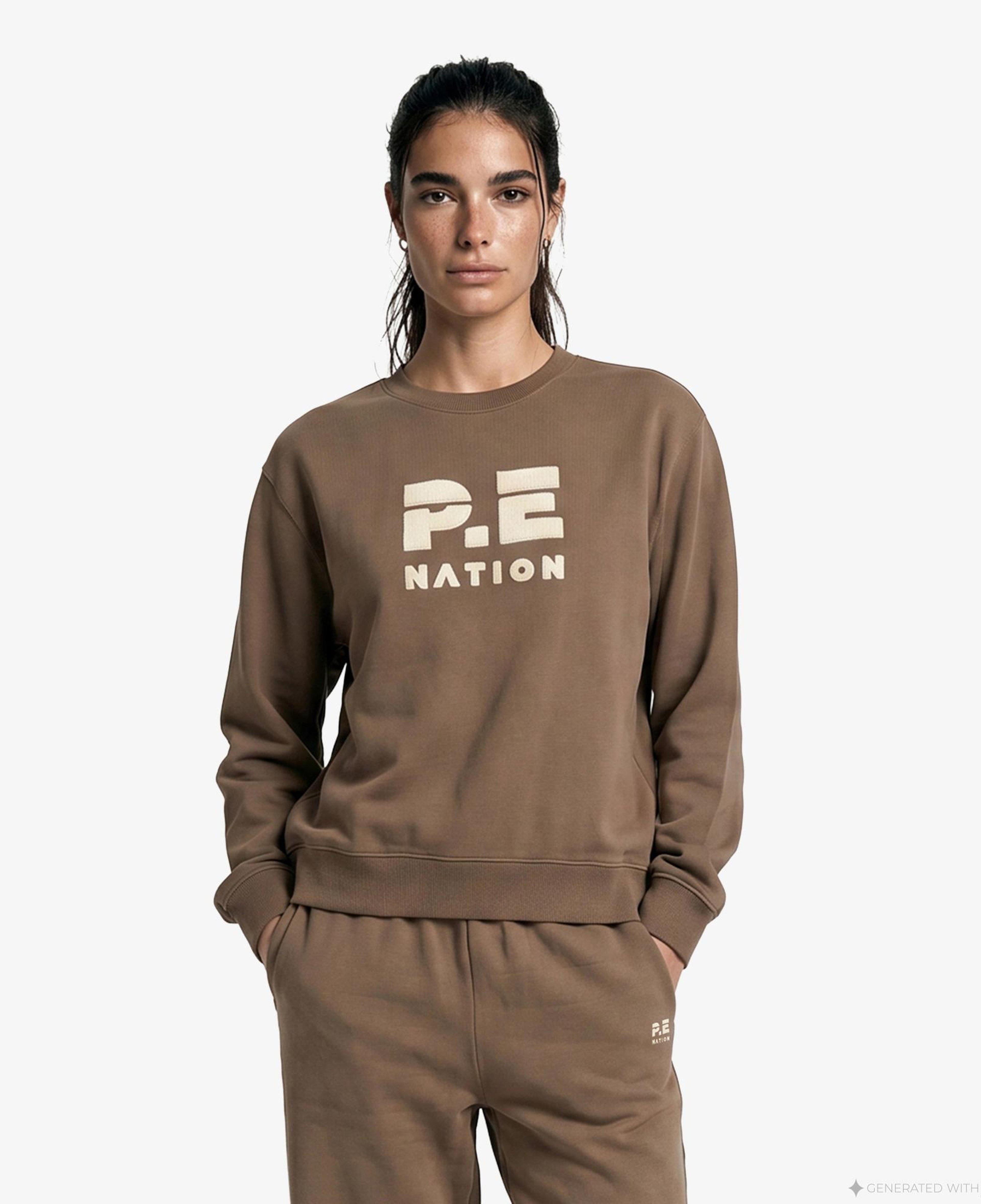 P.E Nation Heads Up 2 Kadın Kahverengi Sweatshirt