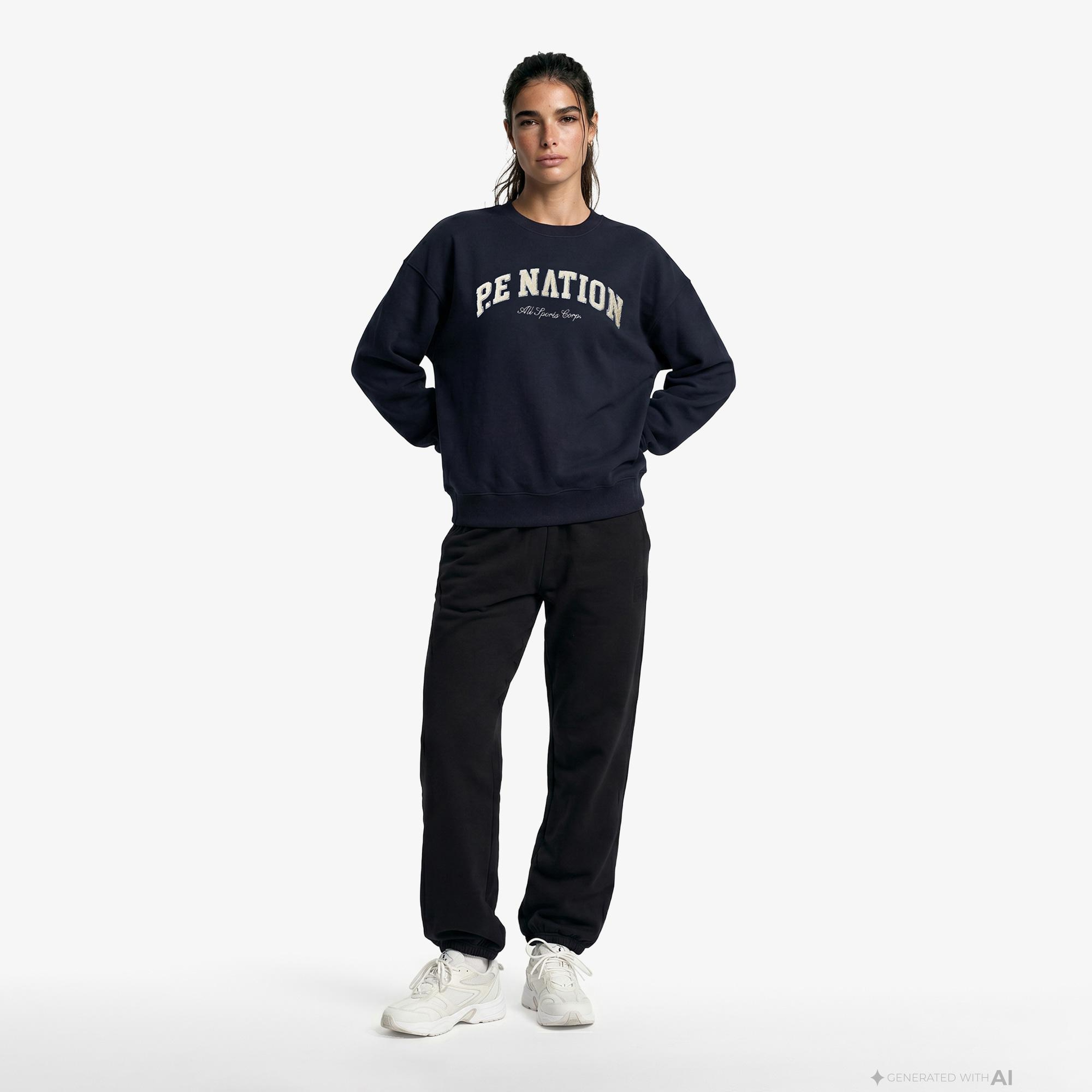 P.E Nation Heritage Kadın Koyu Lacivert Sweatshirt