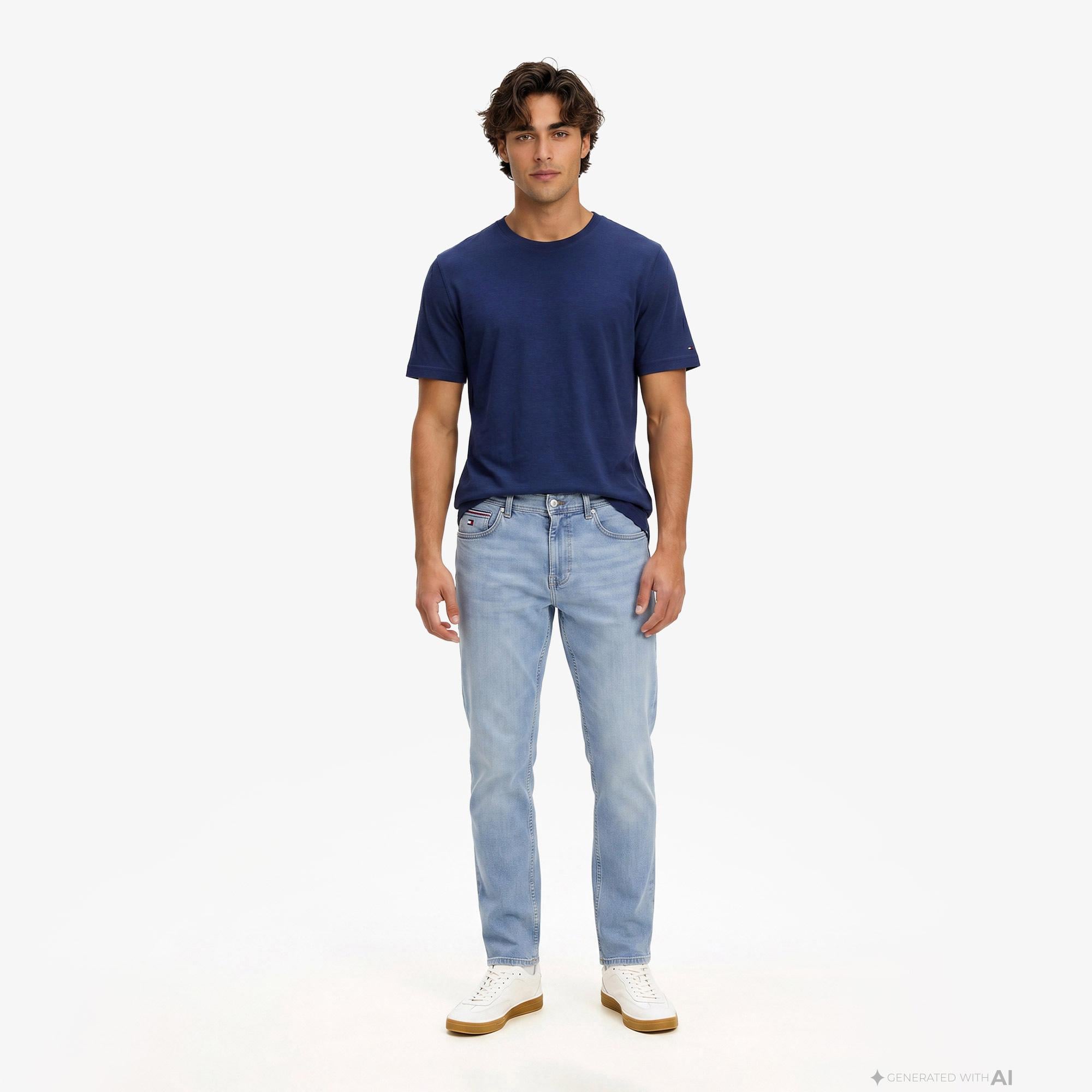 Tommy Hilfiger Erkek Mavi Pantolon