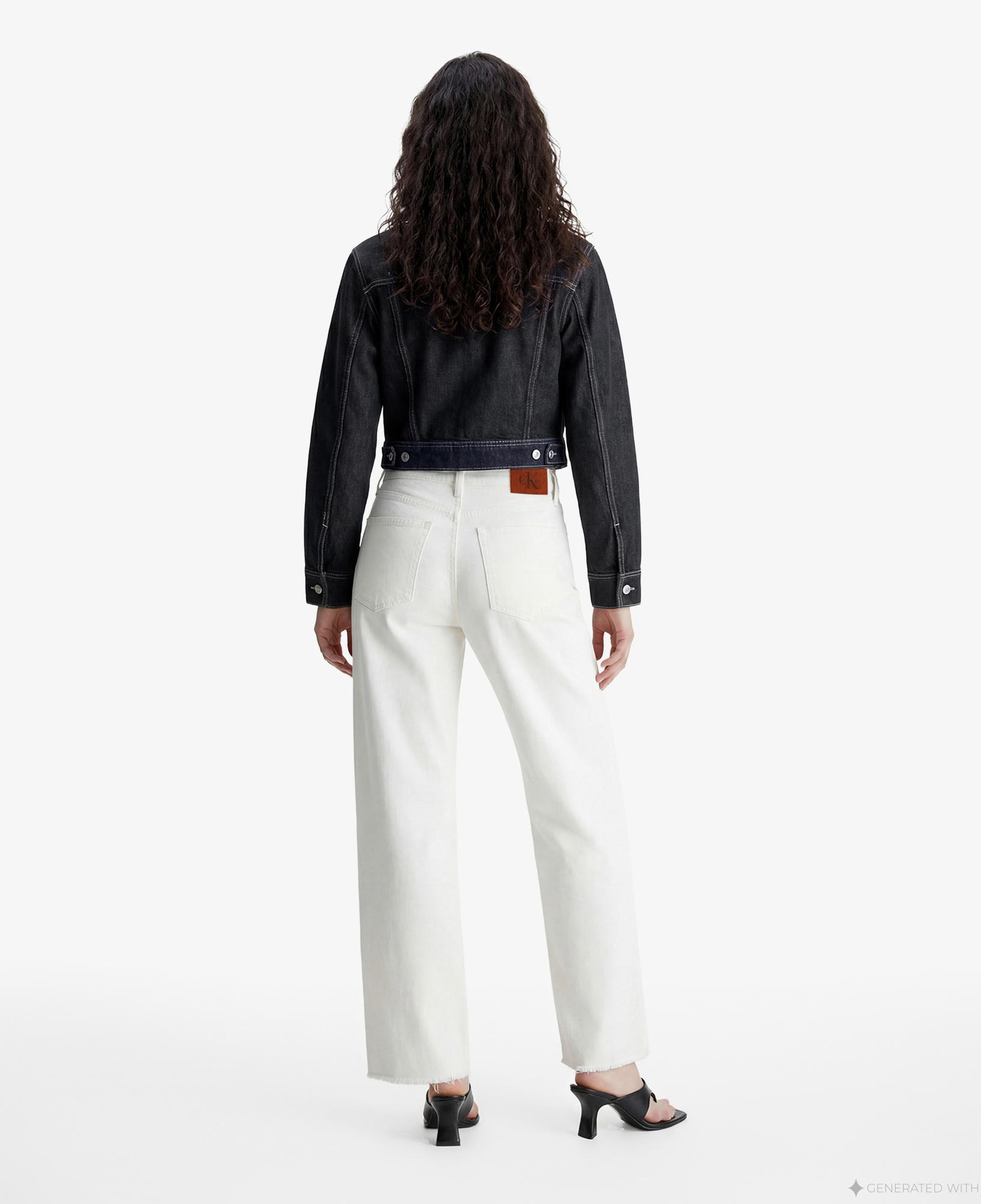 Calvin Klein The Wide Leg Raw Kadın Beyaz Jean