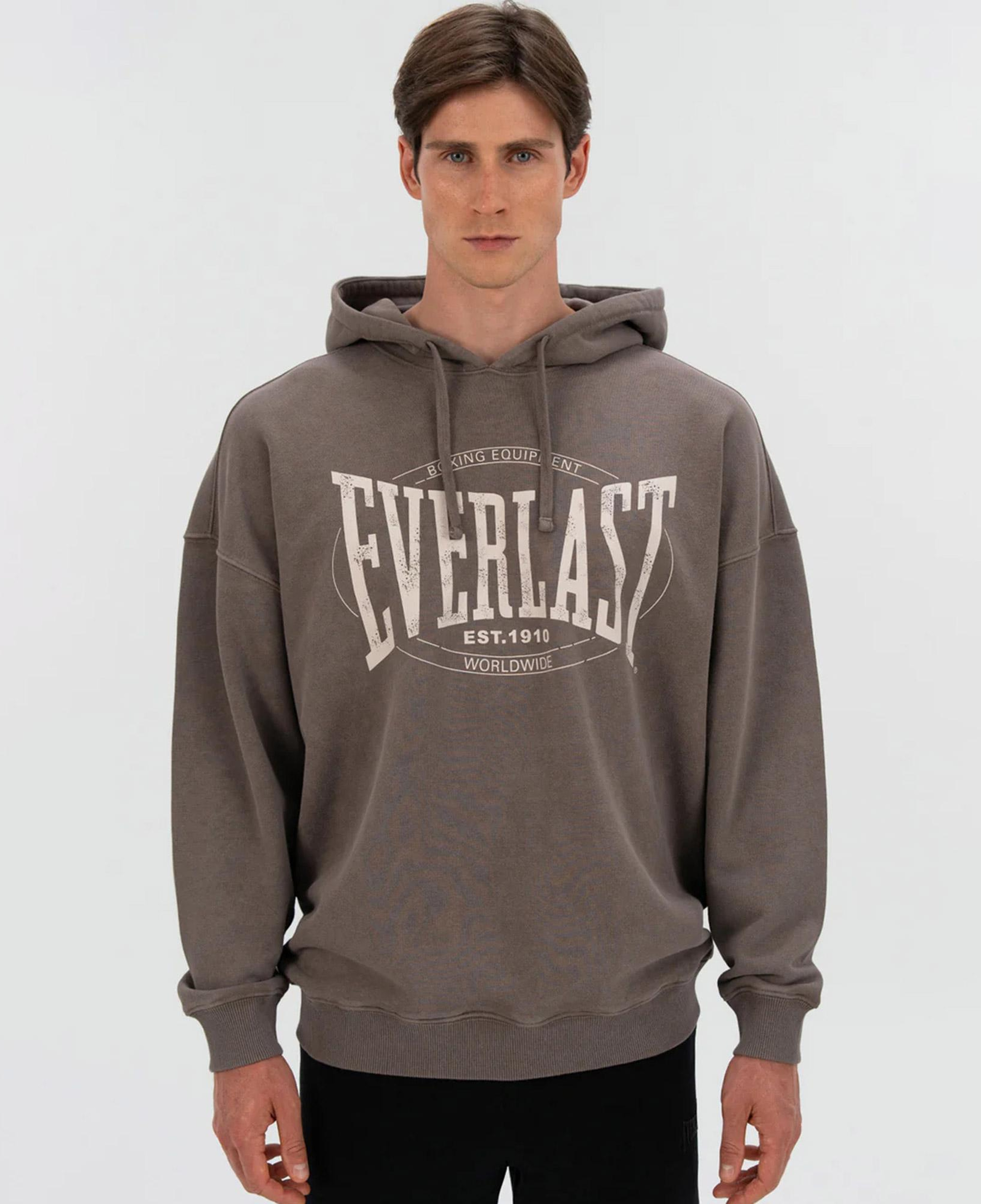 Everlast Authentic Boxing Oversize Erkek Gri Sweatshirt