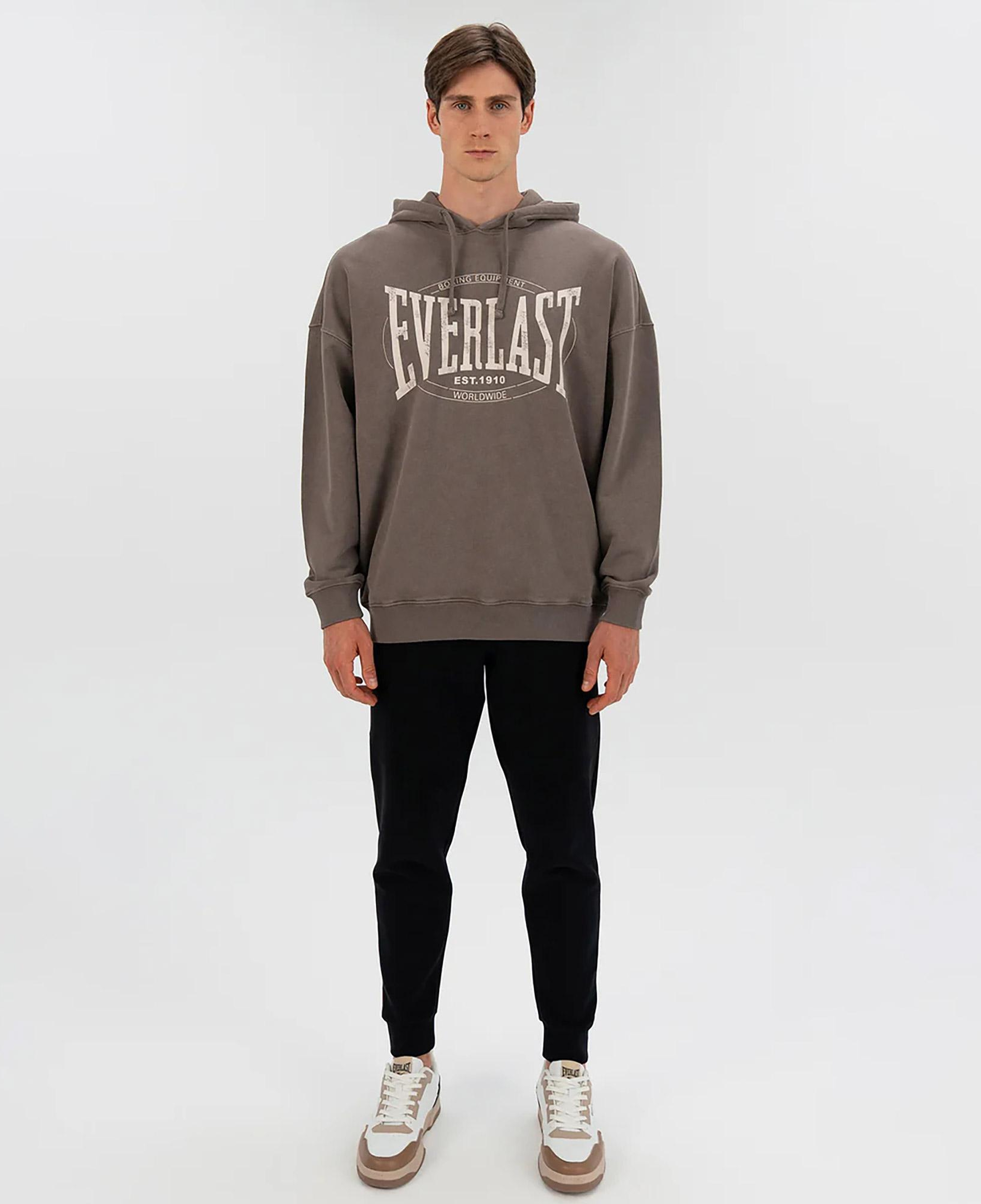 Everlast Authentic Boxing Oversize Erkek Gri Sweatshirt