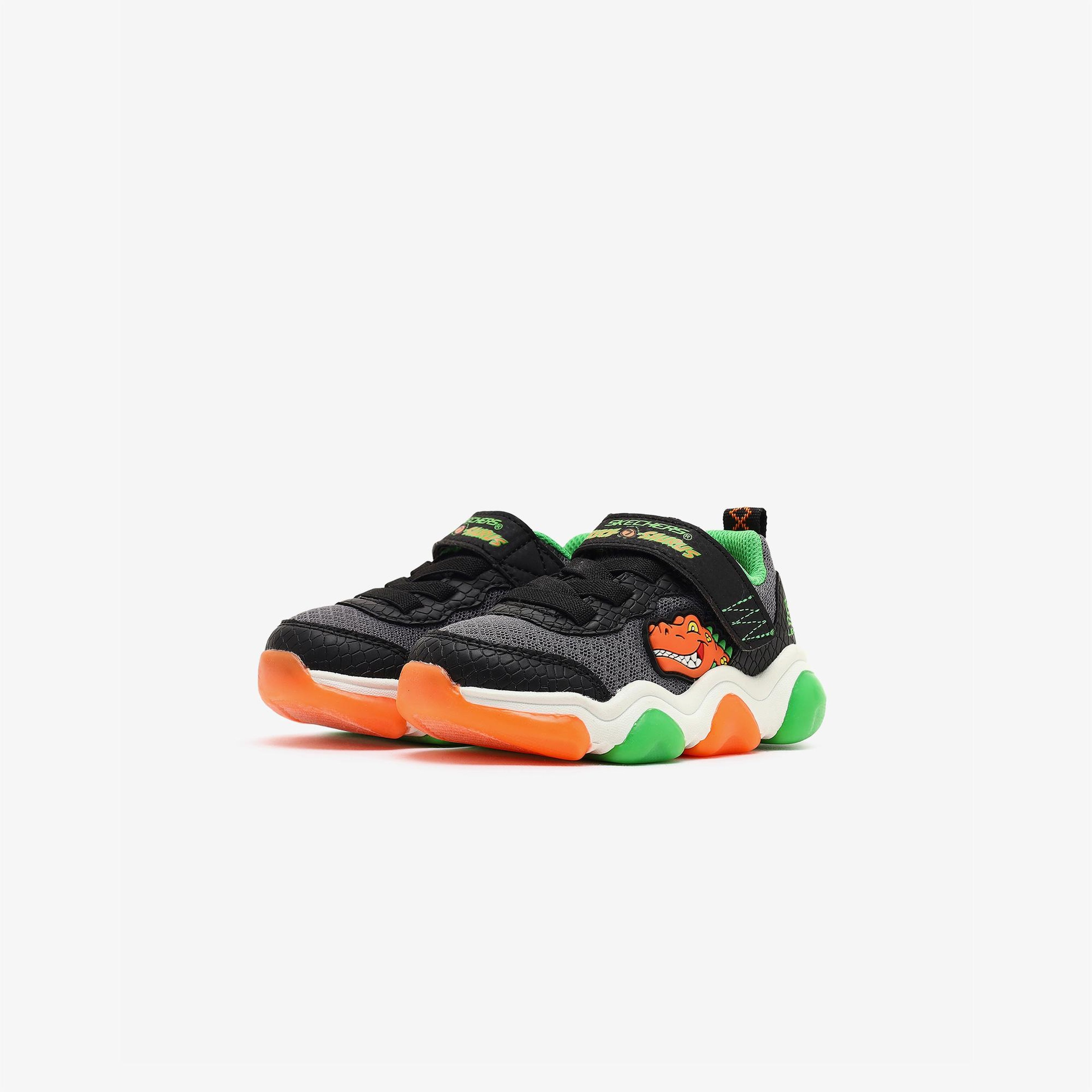 Skechers Mighty Glow 2.0-Dino-Bolt Çocuk Siyah Spor Ayakkabı