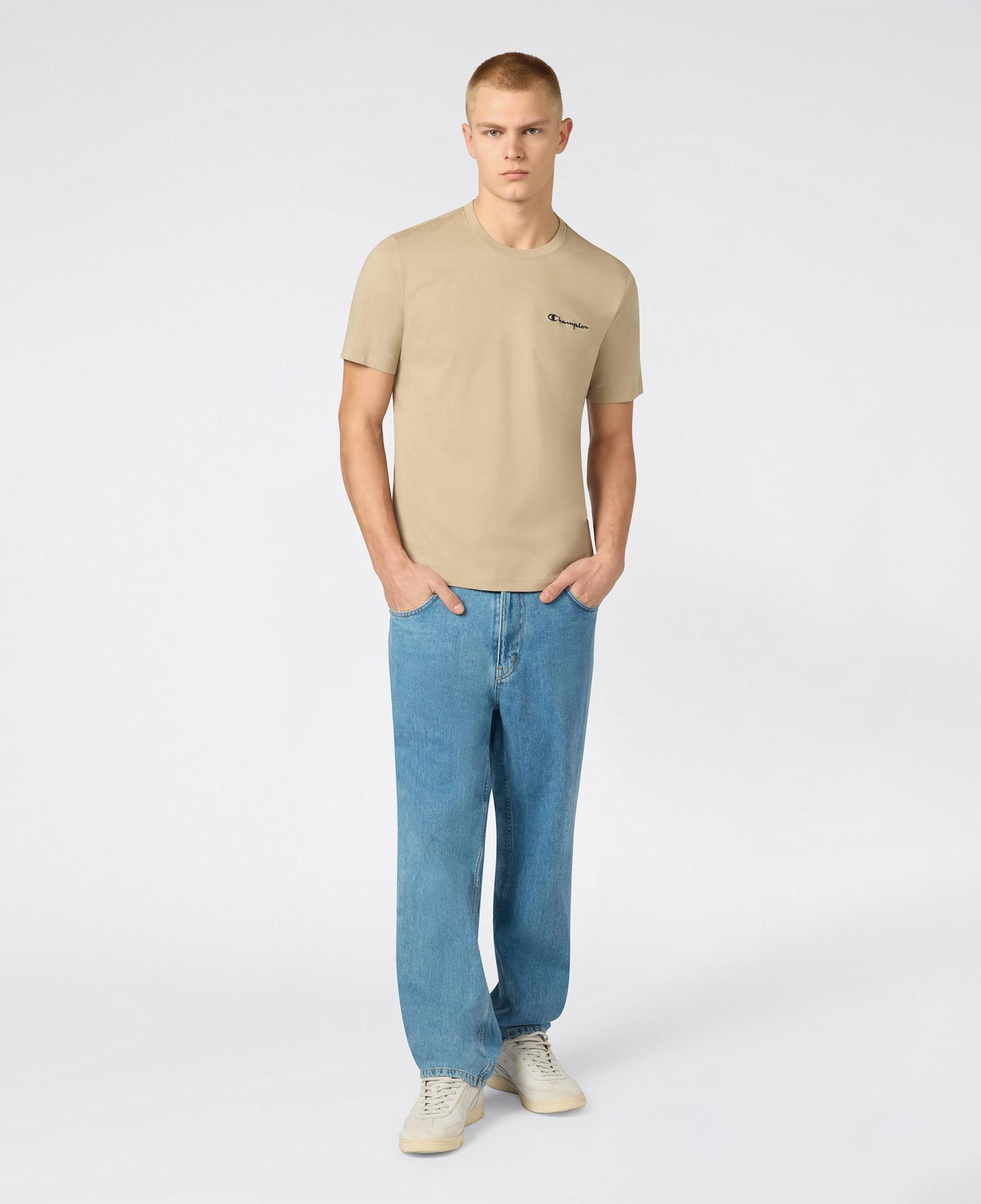 Champion SS Regular Fit Erkek Bej T-Shirt