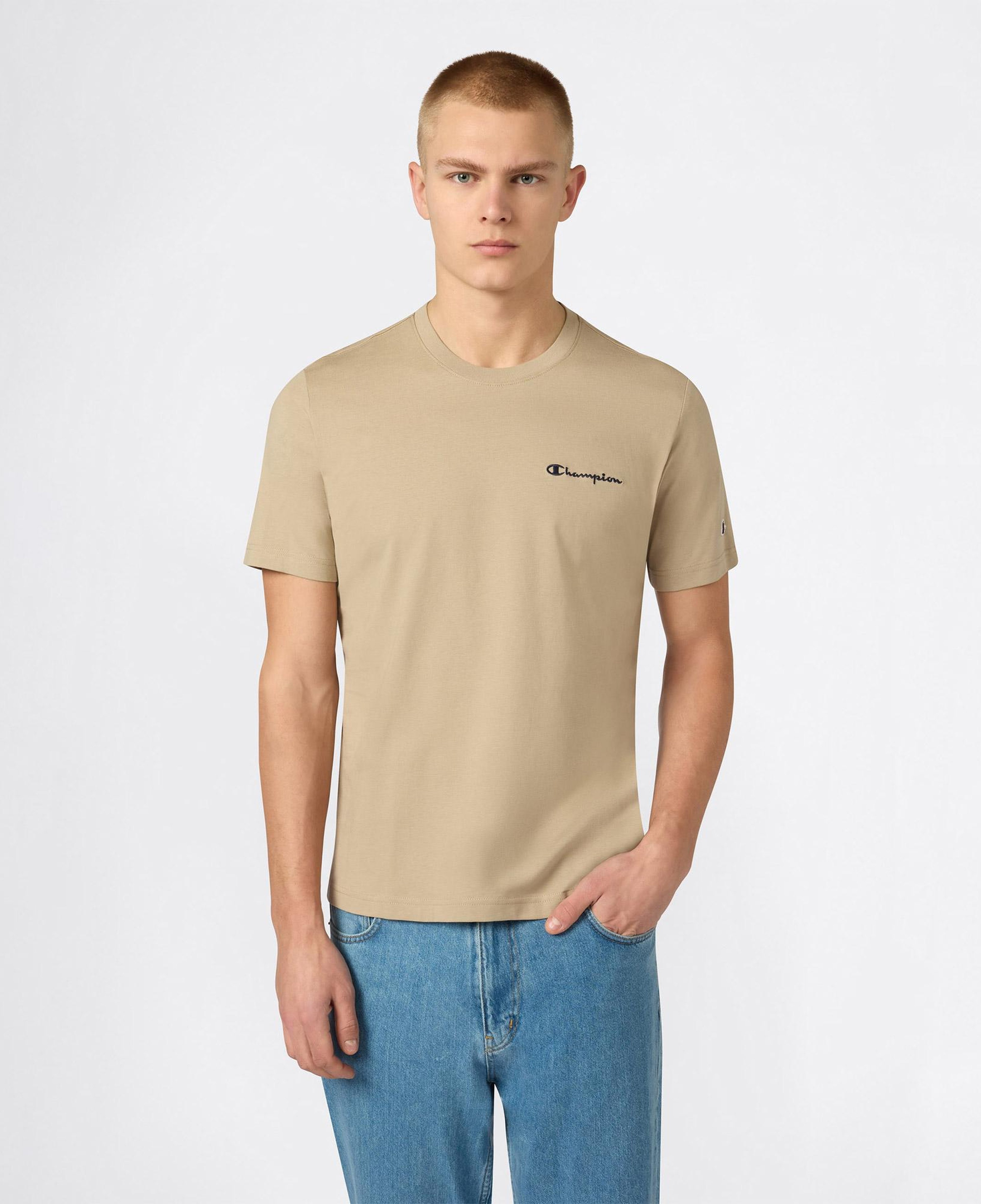 Champion SS Regular Fit Erkek Bej T-Shirt
