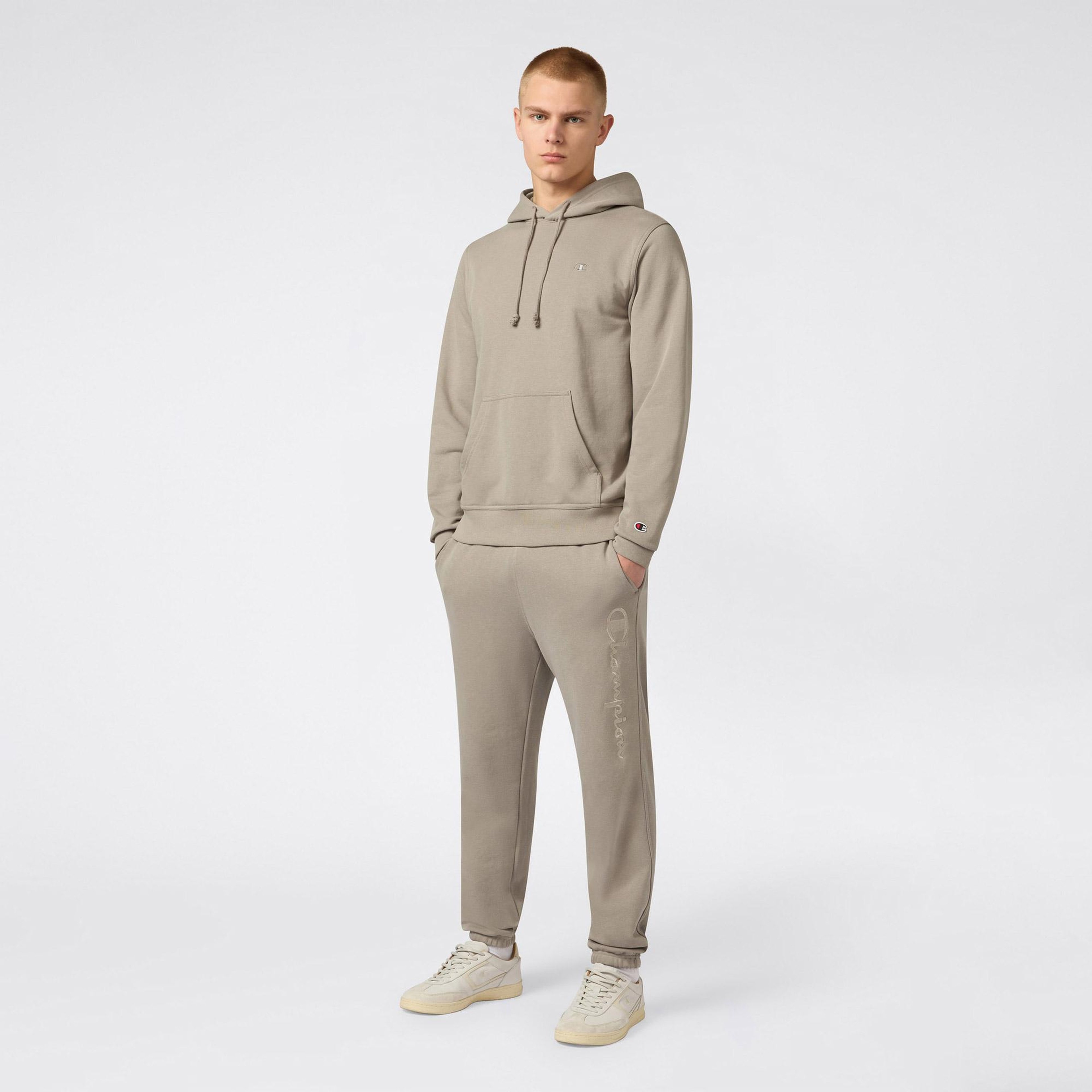 Champion Elastic Cuff Pants Erkek Gri Eşofman Altı