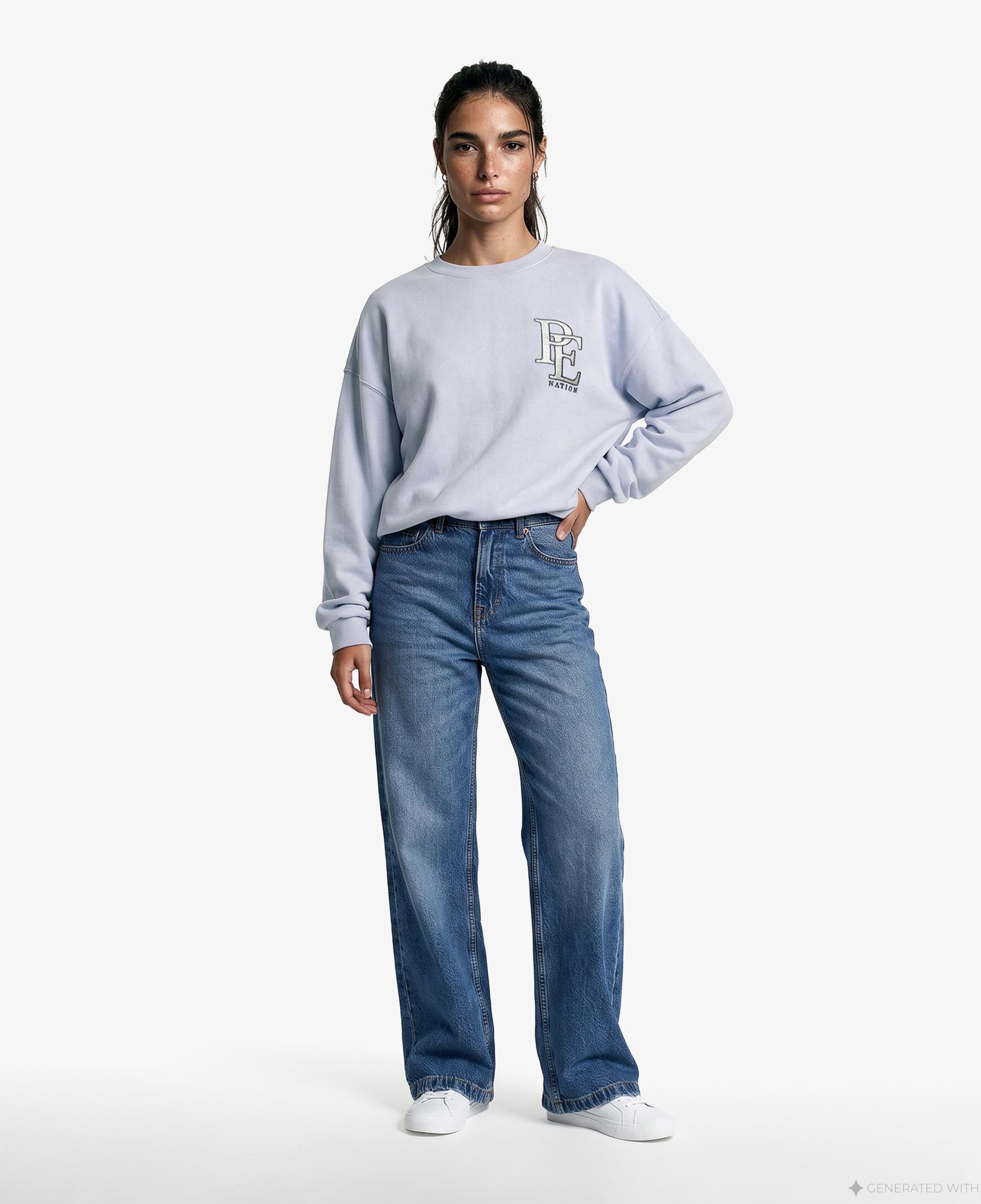 P.E Nation Summit Kadın Mavi Sweatshirt