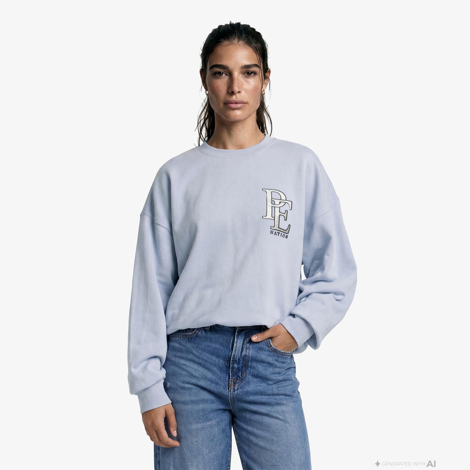 P.E Nation Summit Kadın Mavi Sweatshirt