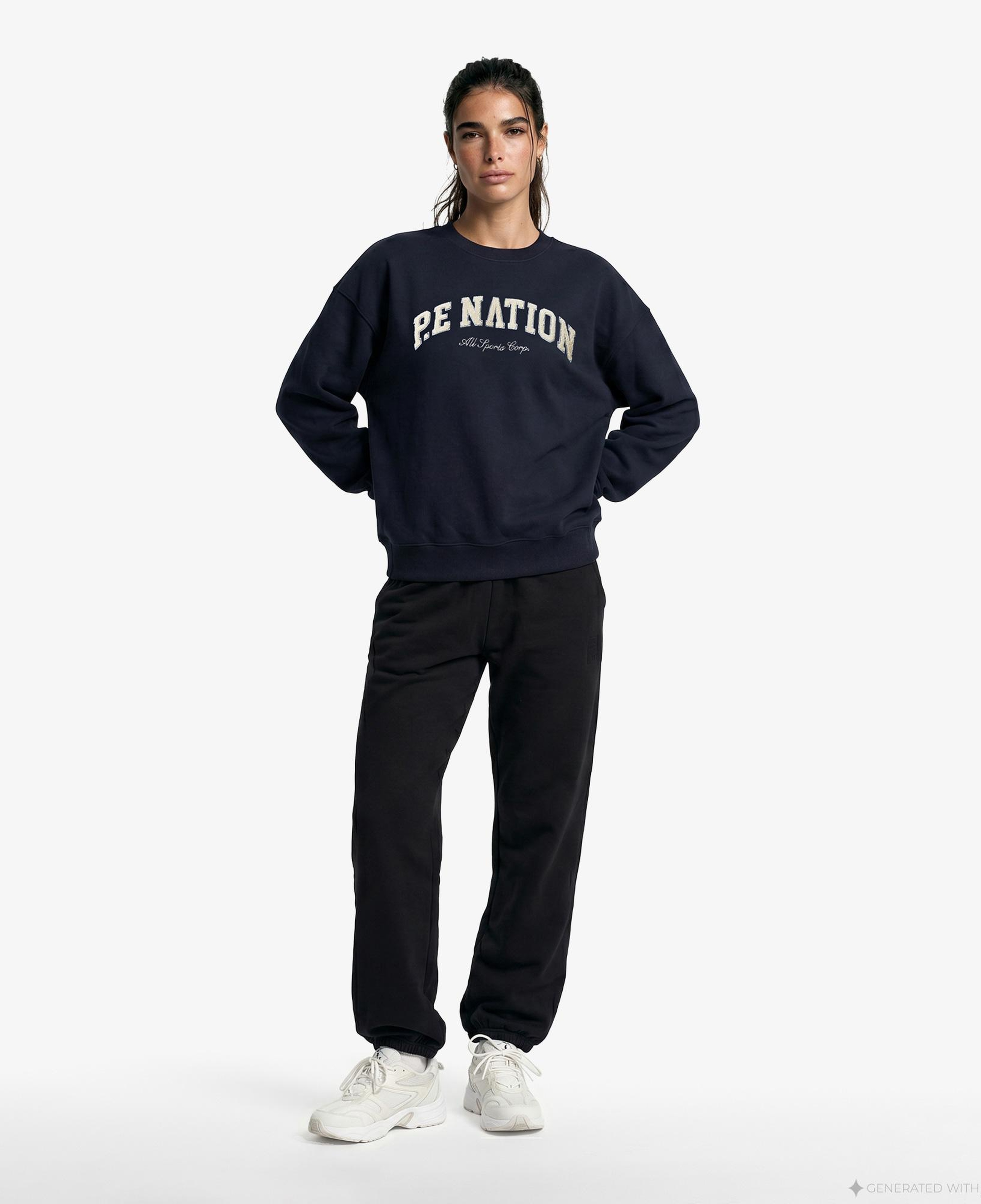P.E Nation Heritage Kadın Koyu Lacivert Sweatshirt