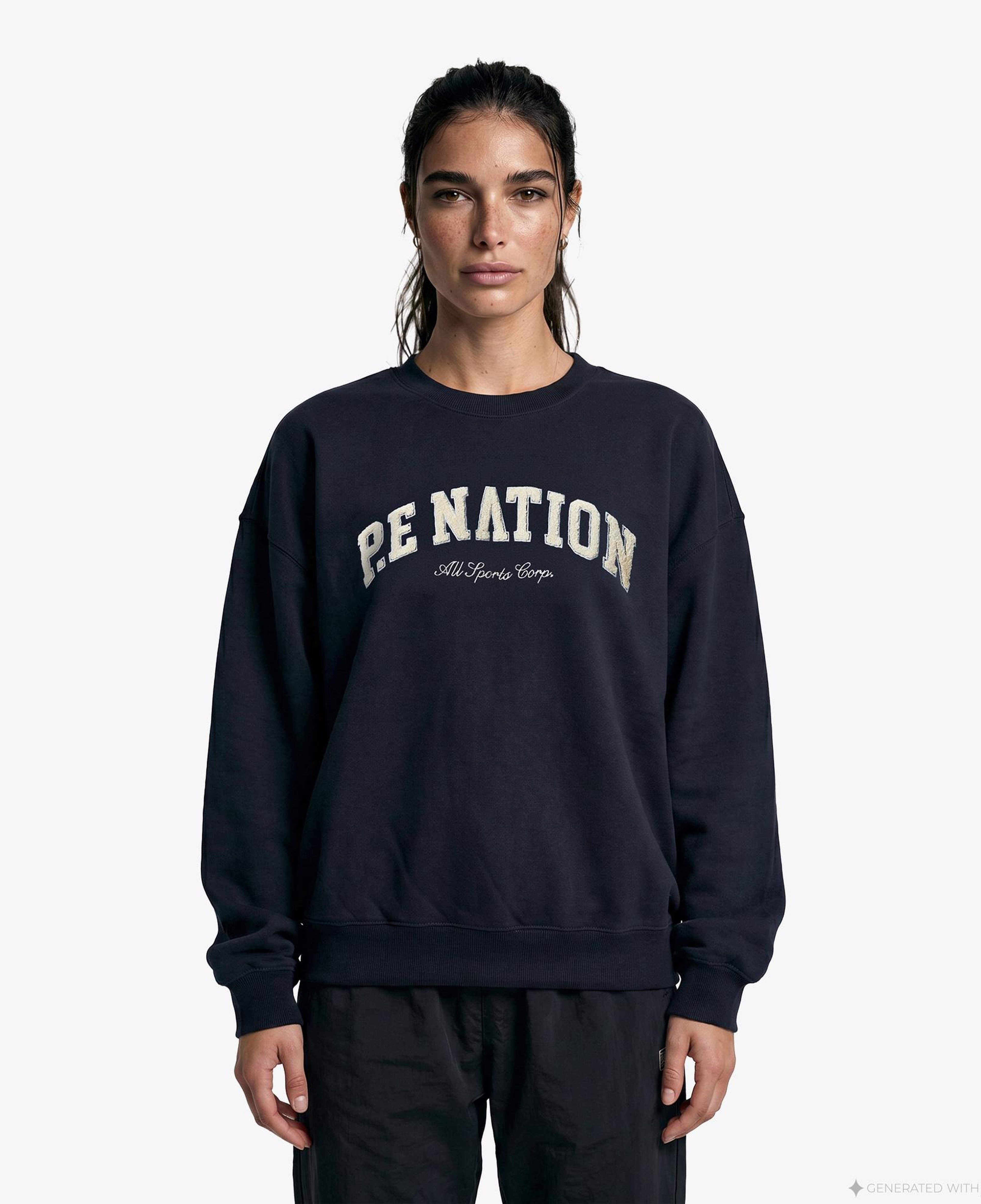 P.E Nation Heritage Kadın Koyu Lacivert Sweatshirt