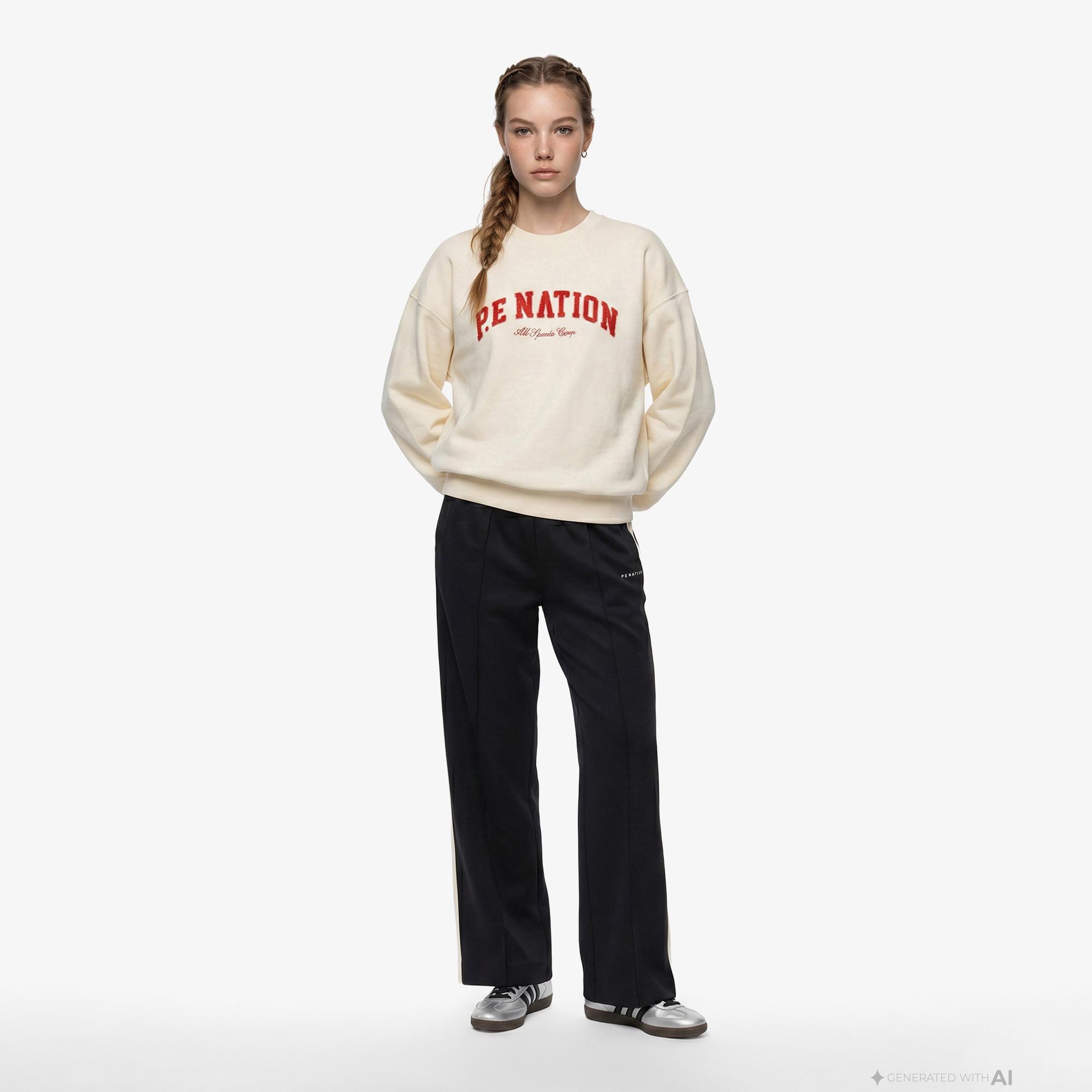 P.E Nation Heritage Kadın Krem Rengi Sweatshirt