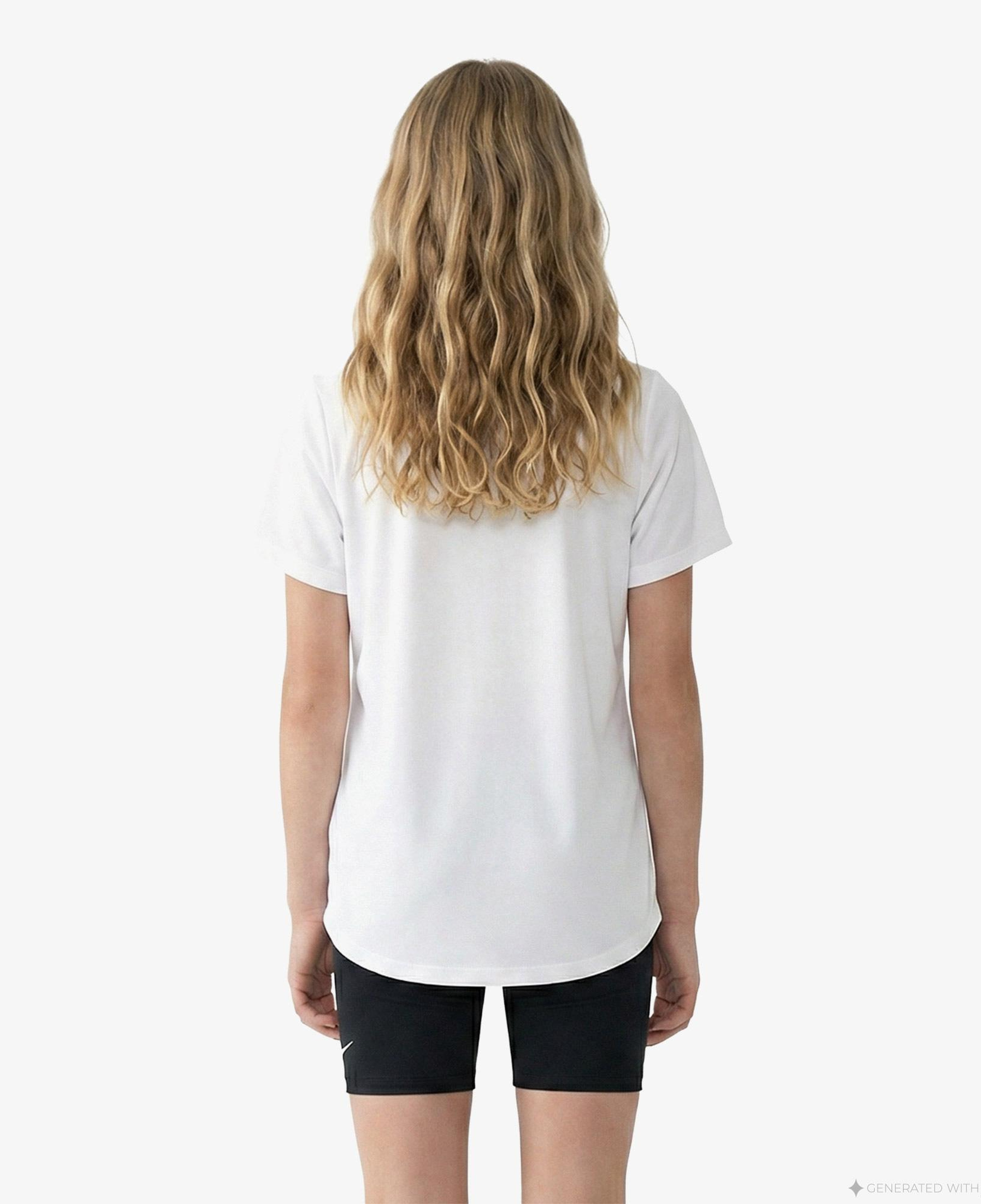 Nike One Fitted Çocuk Beyaz Antrenman T-Shirt