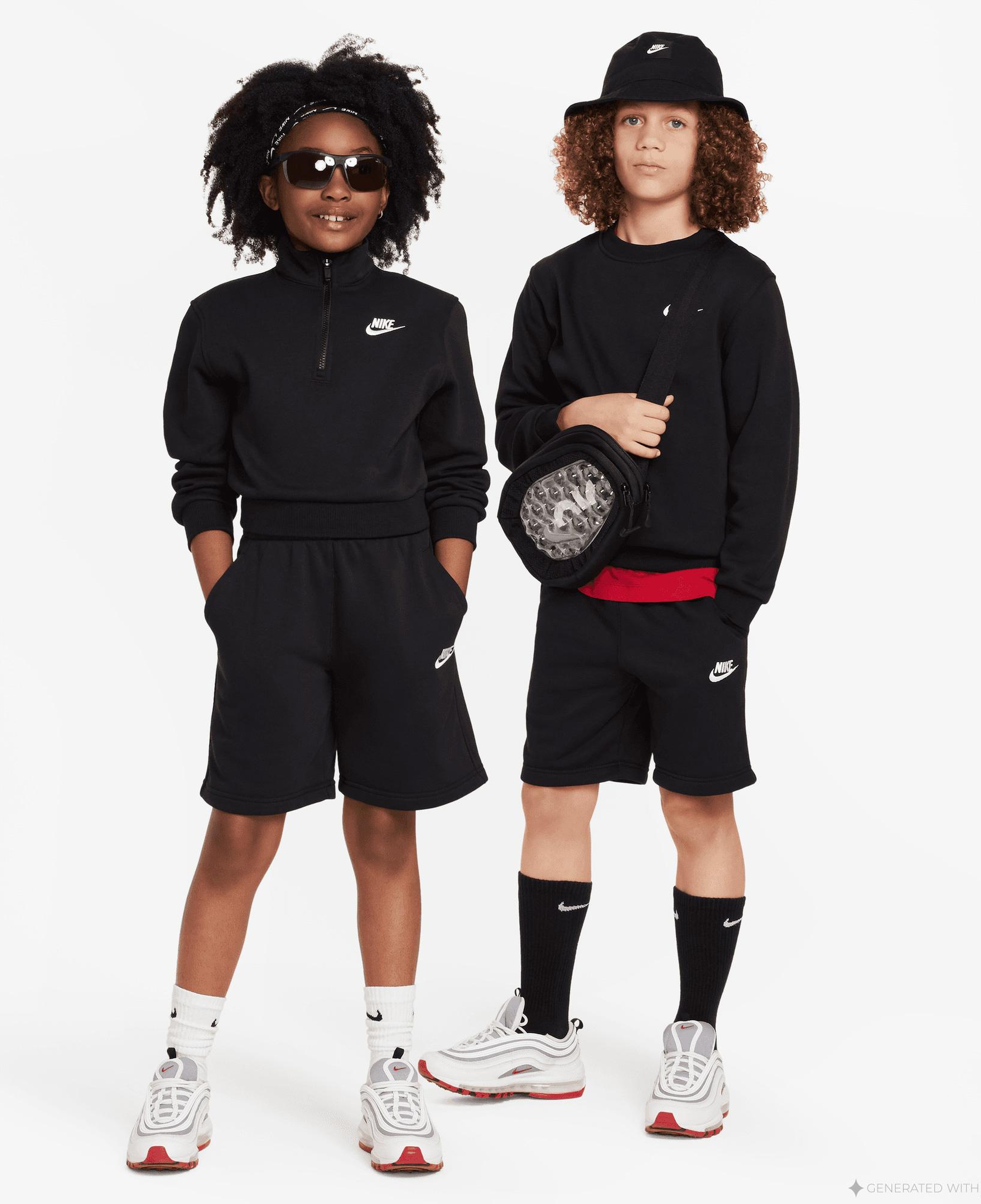 Nike Sportswear Club Fleece Çocuk Siyah Şort