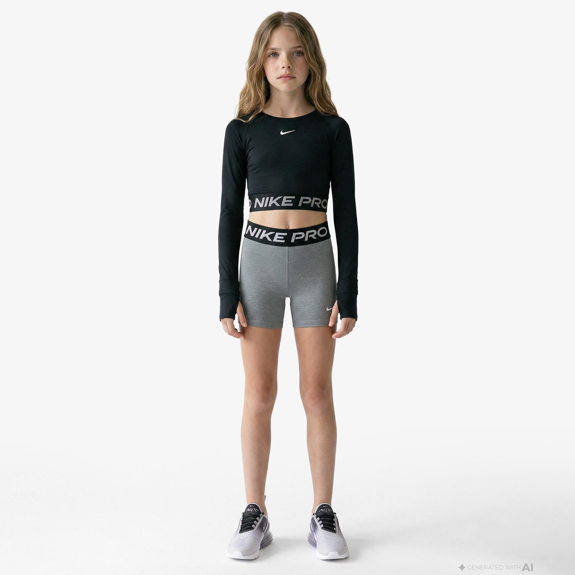 Nike Pro Çocuk Gri Kısa Tayt
