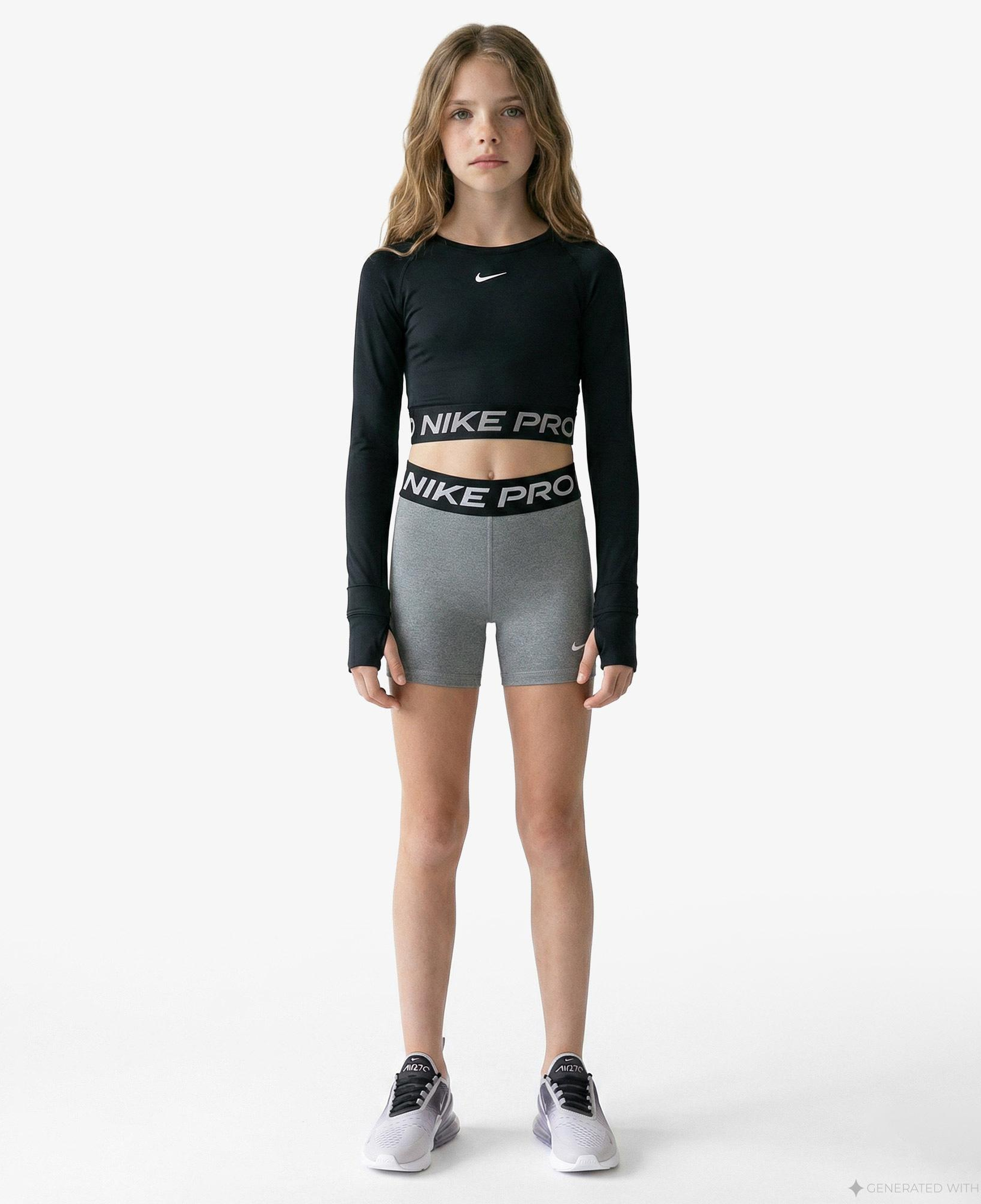 Nike Pro Çocuk Gri Kısa Tayt