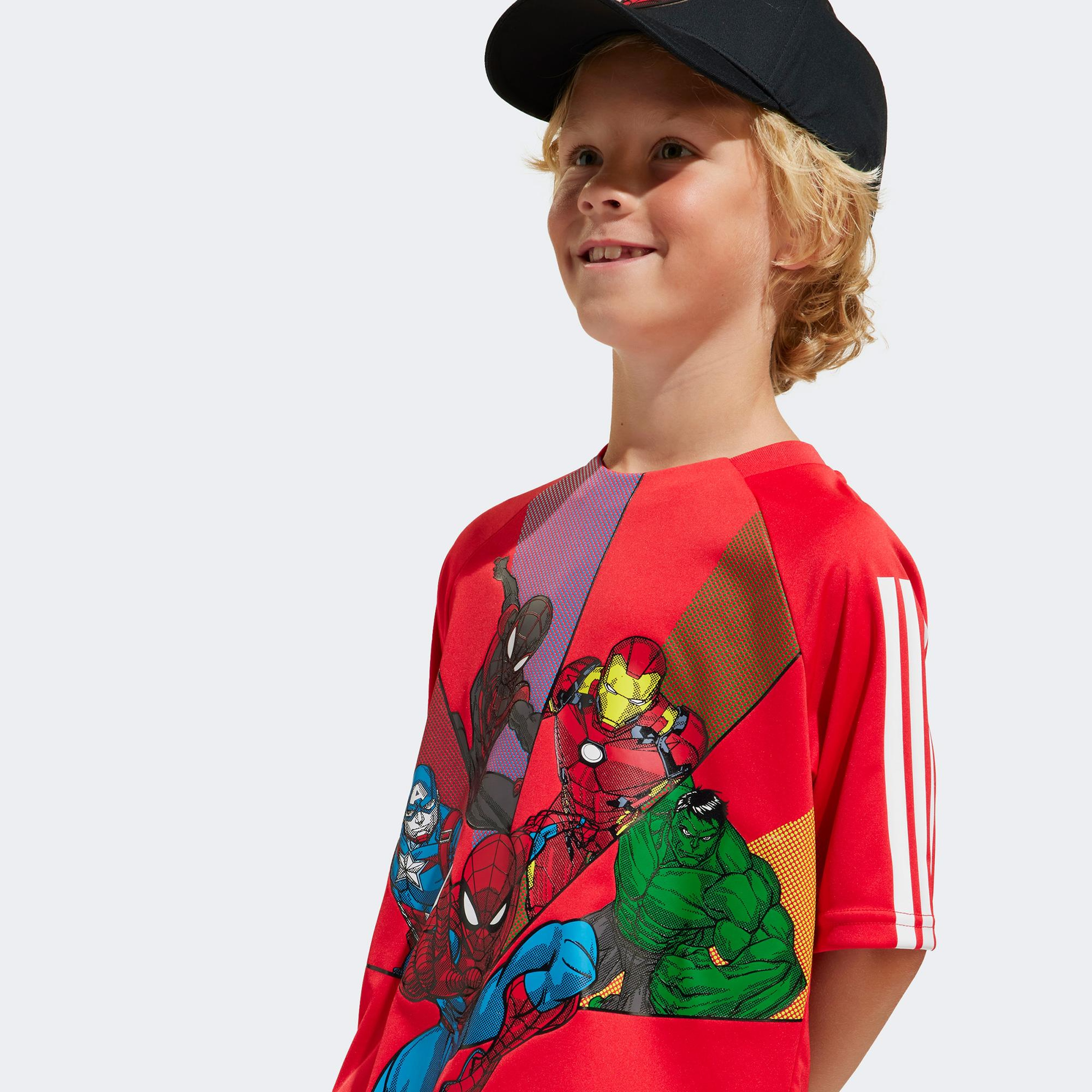 adidas X Marvel Spiderman Çocuk Kırmızı T-Shirt