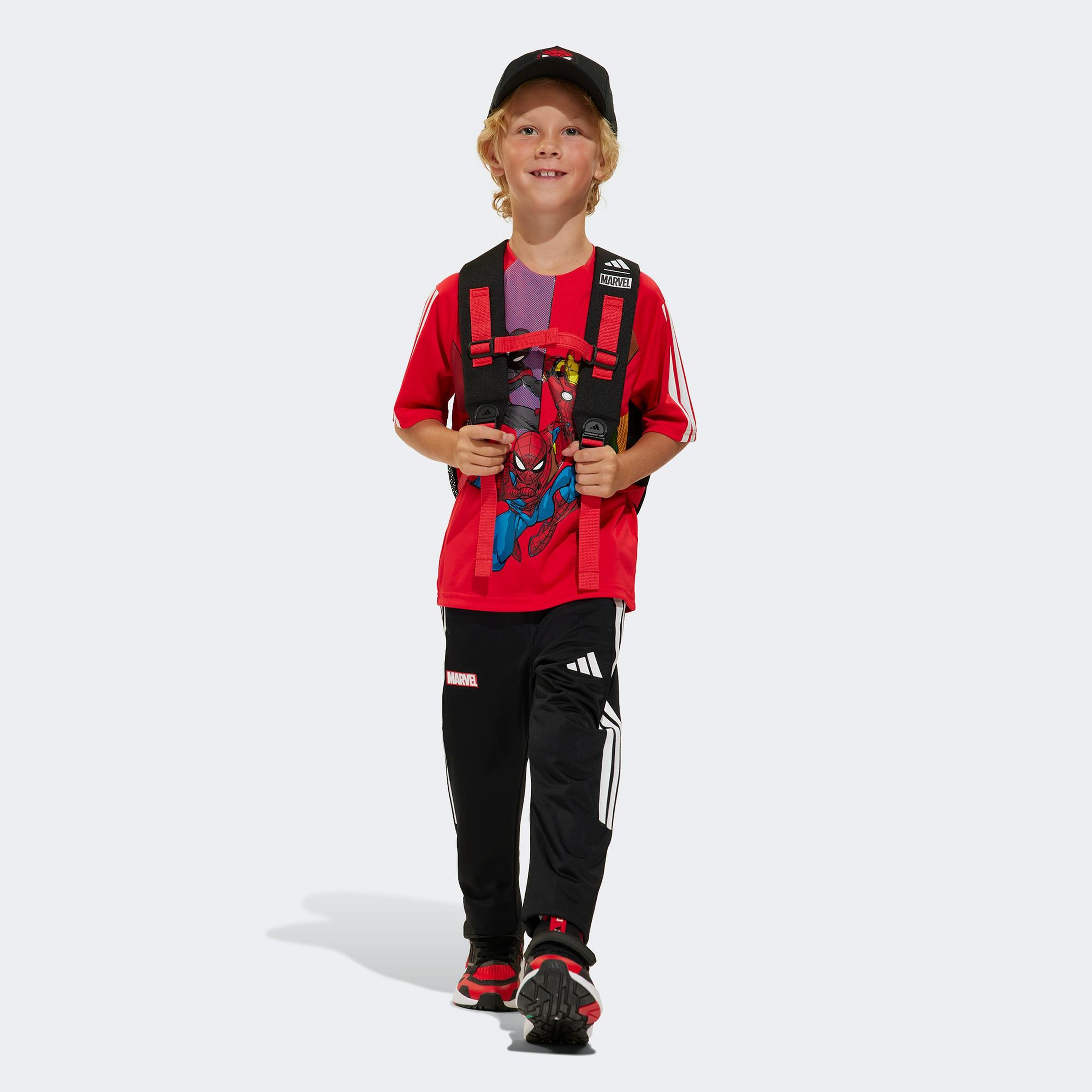 adidas X Marvel Spiderman Çocuk Kırmızı T-Shirt