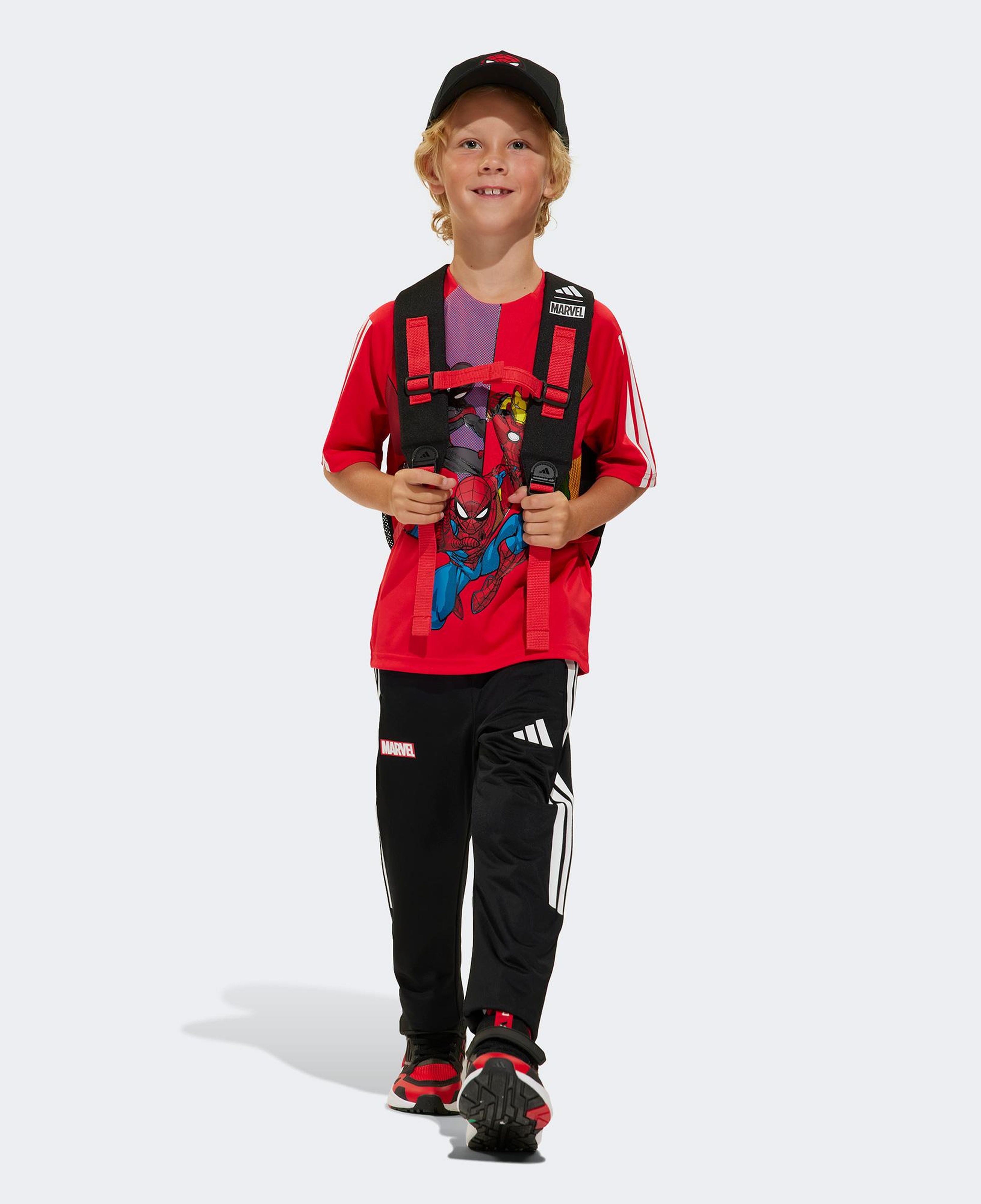 adidas X Marvel Spiderman Çocuk Kırmızı T-Shirt