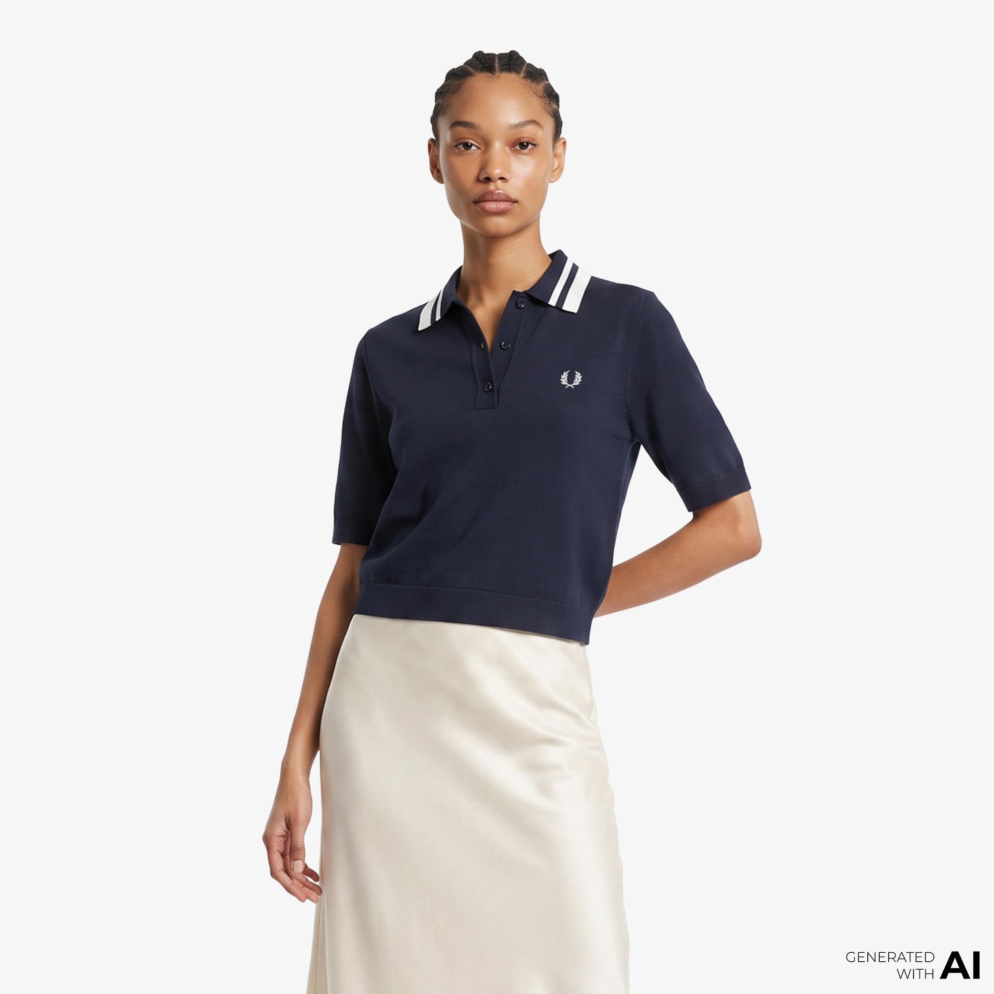 Fred Perry Kadın Lacivert Polo