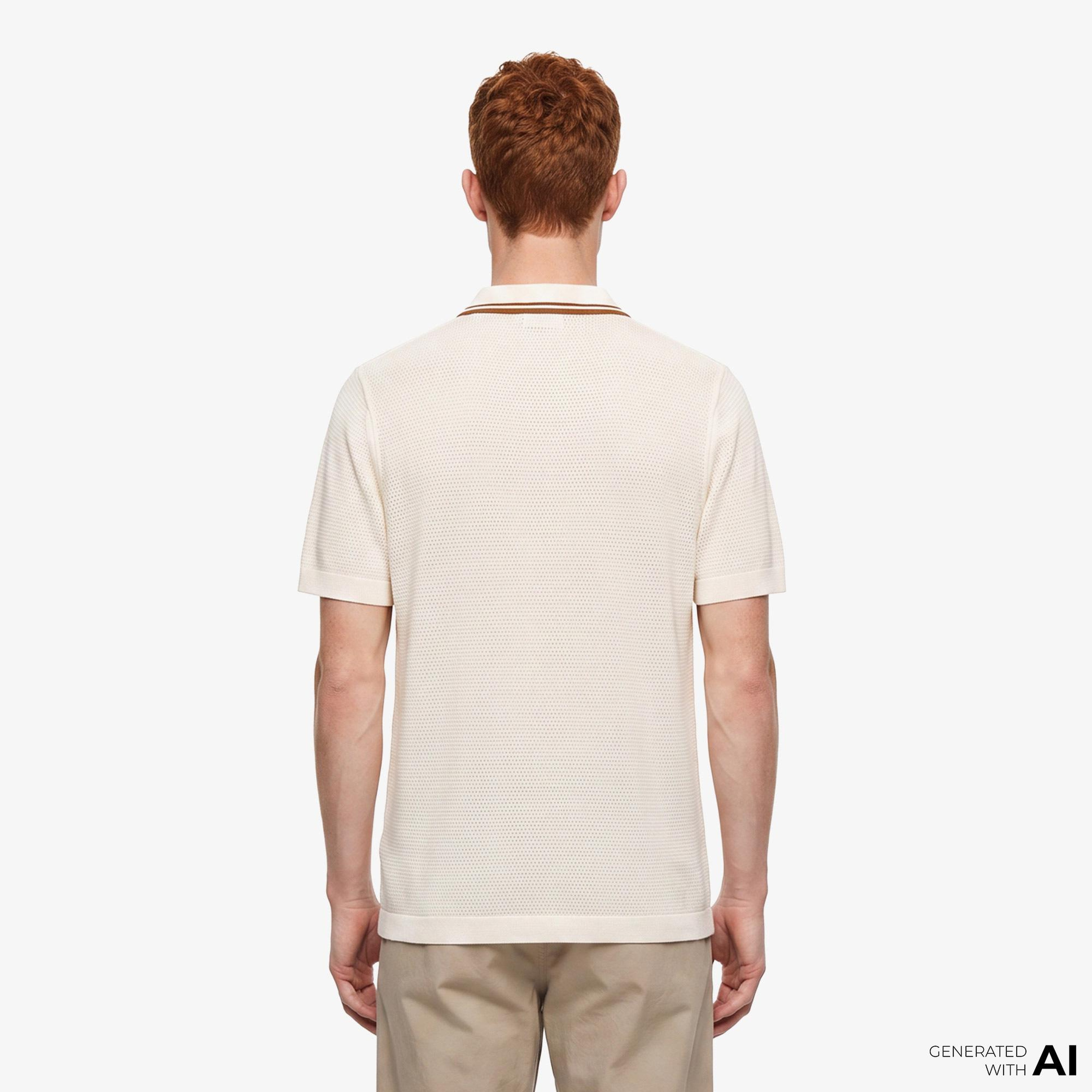 Fred Perry Erkek Krem Polo