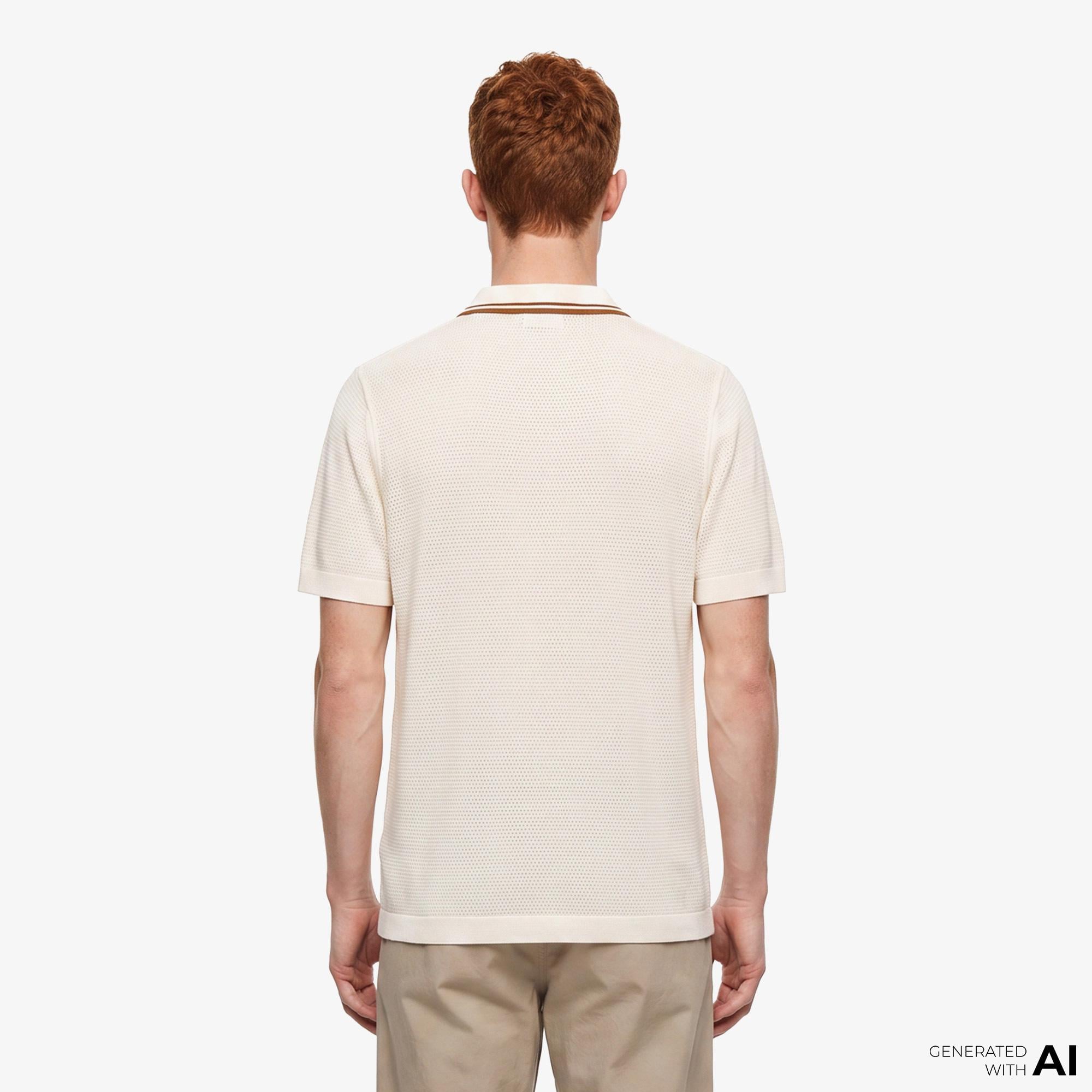 Fred Perry Erkek Krem Polo