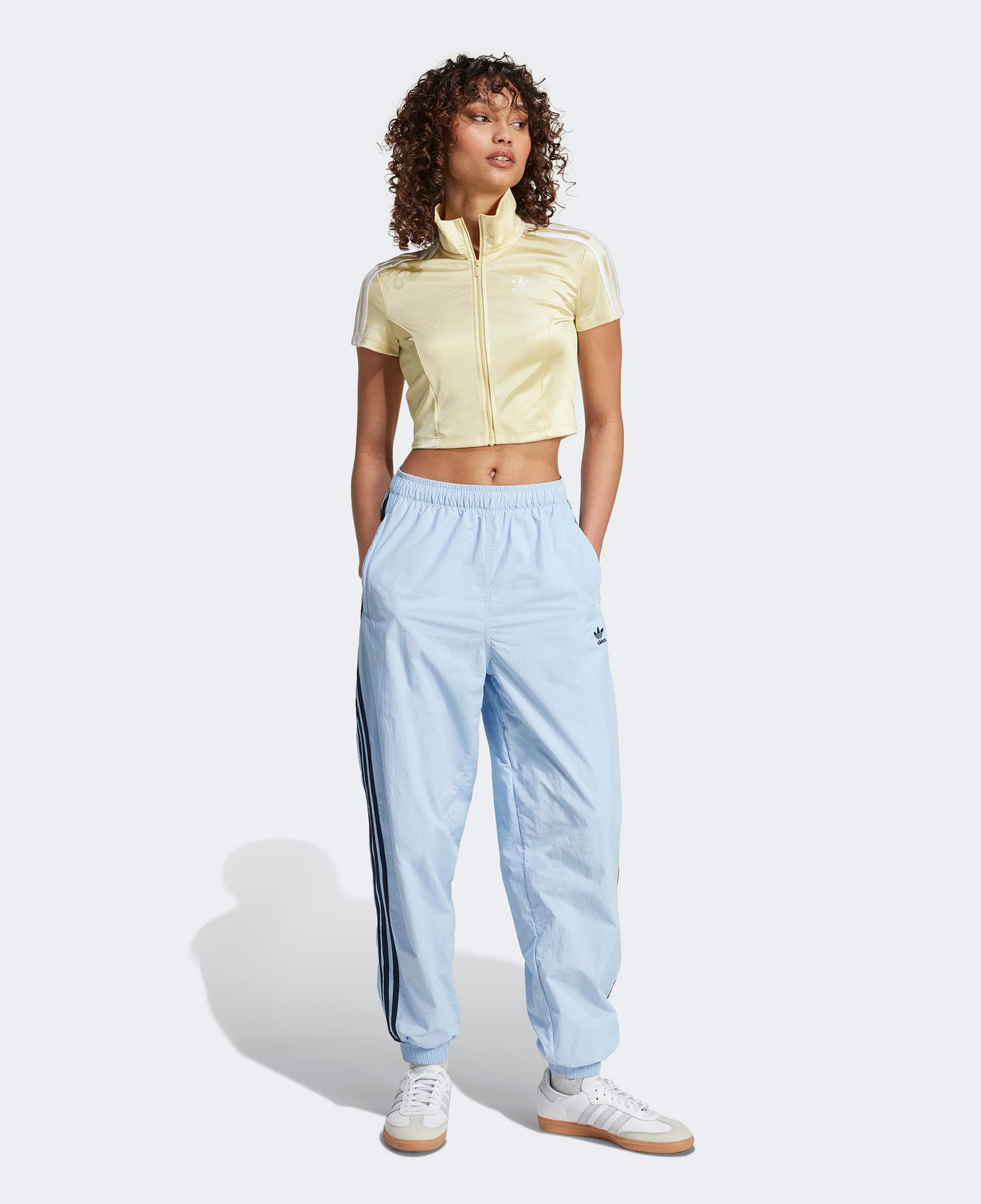 adidas Originals Full Zipped Kadın Sarı Crop Üst