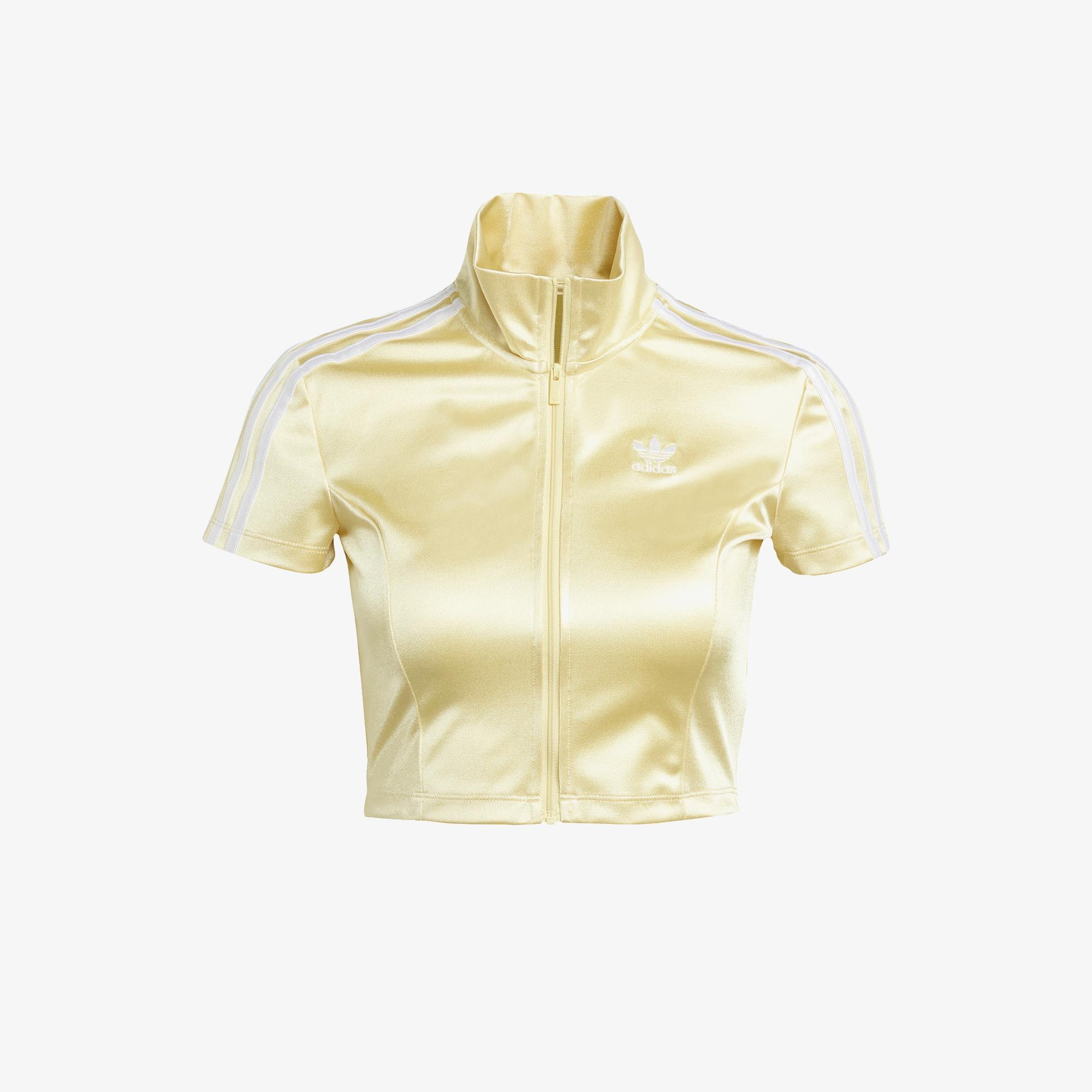 adidas Originals Full Zipped Kadın Sarı Crop Üst