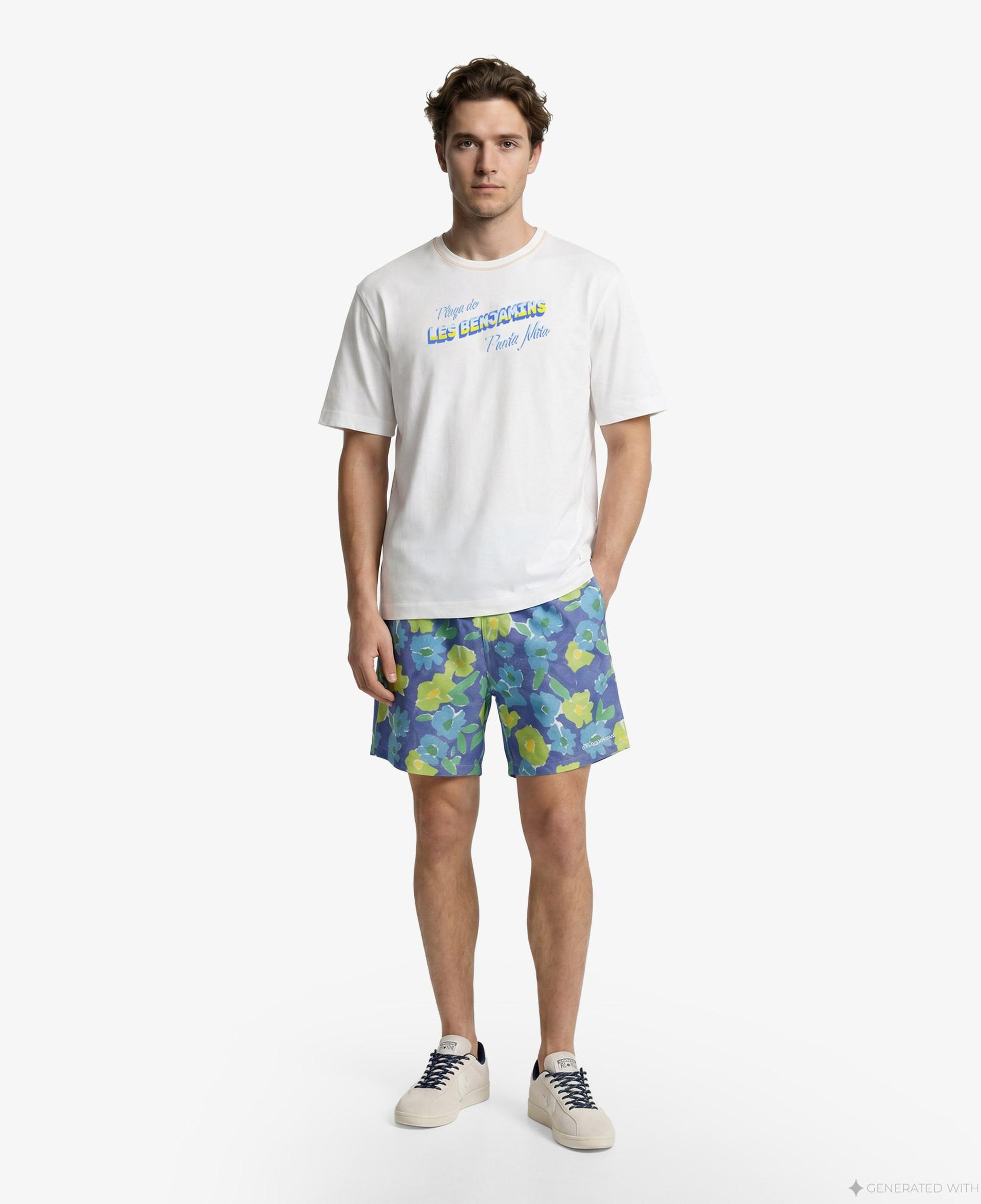 Les Benjamins 002 Erkek Beyaz T-Shirt