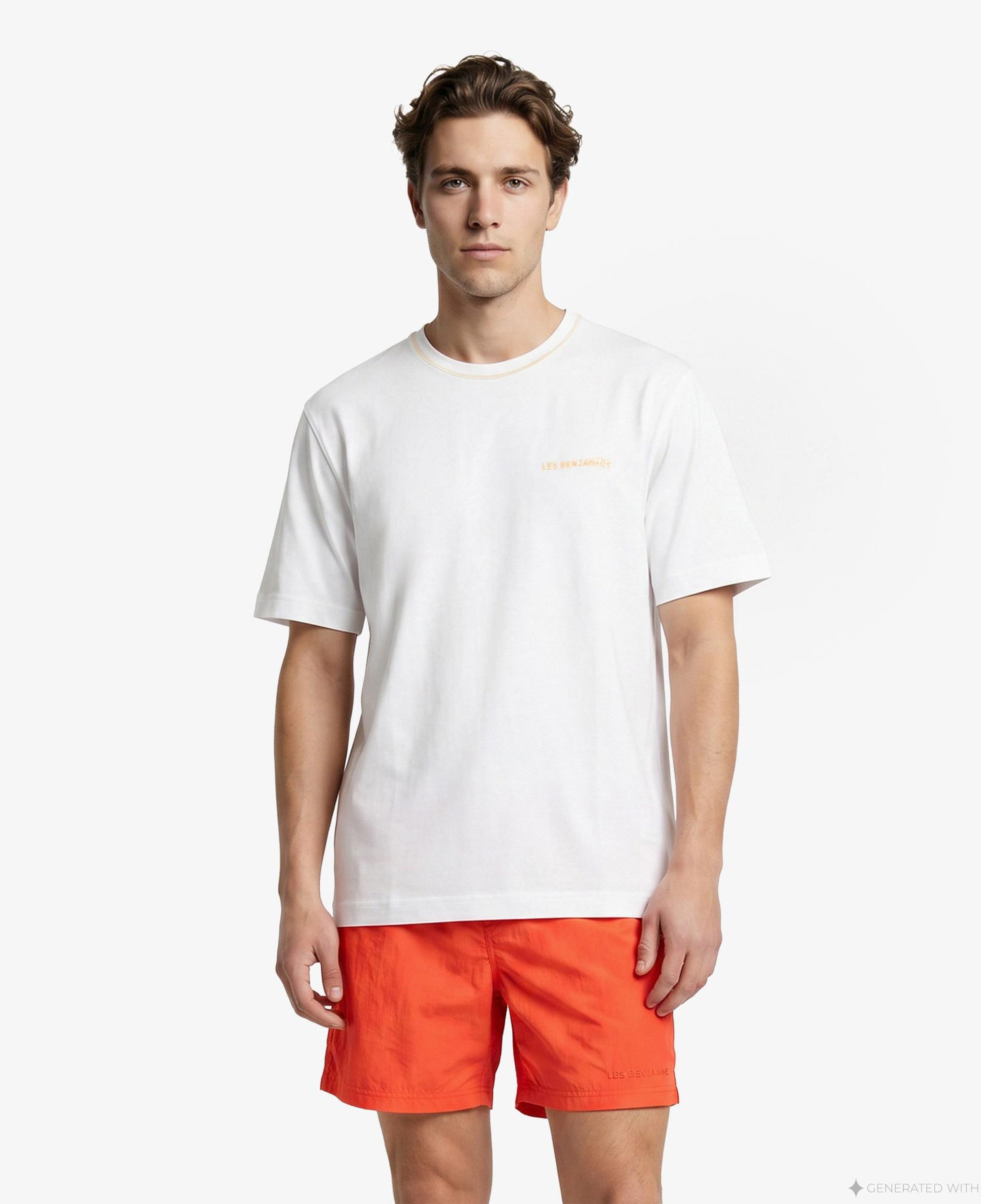 Les Benjamins 003 Erkek Beyaz T-Shirt
