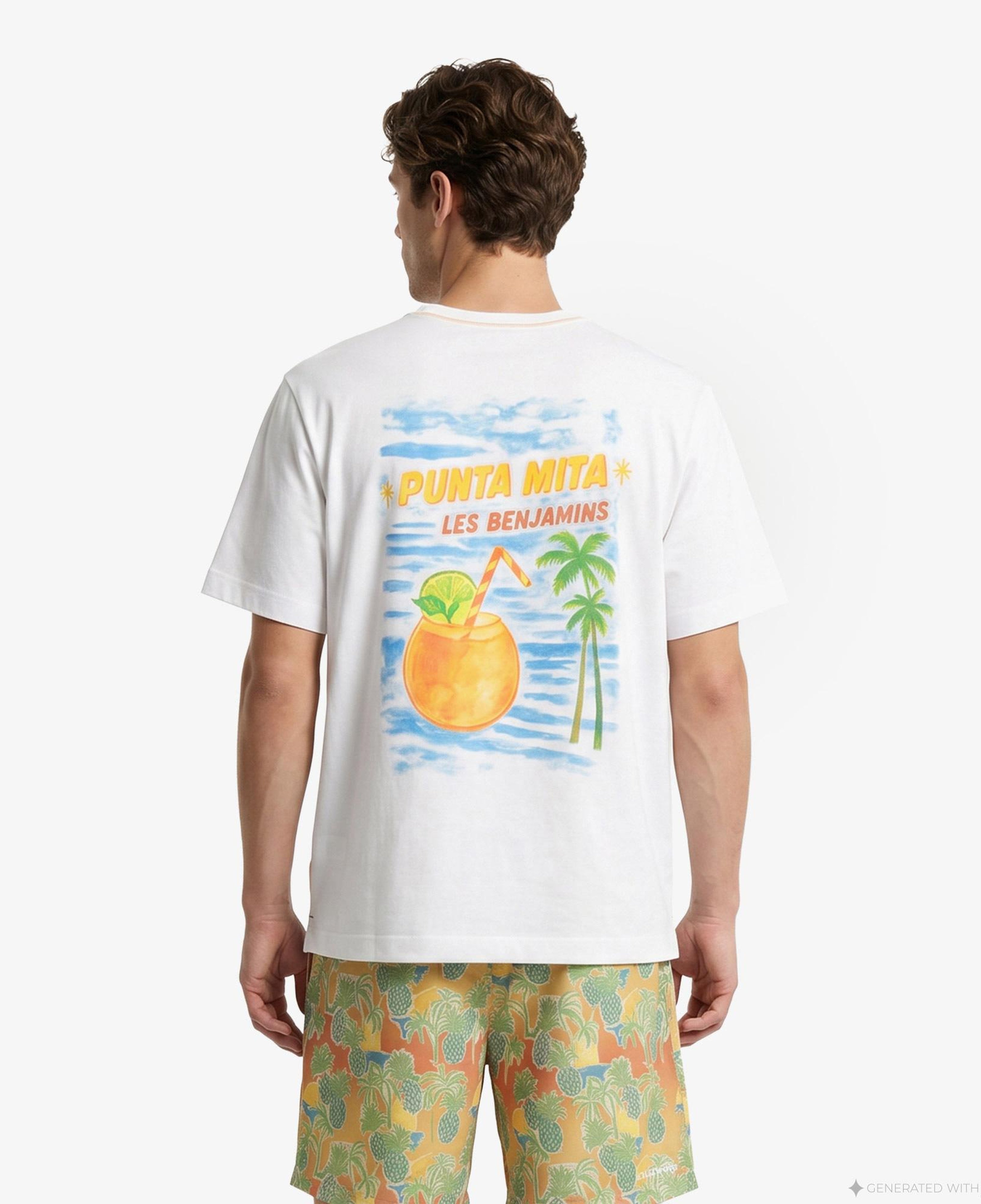 Les Benjamins 001 Erkek Beyaz T-Shirt