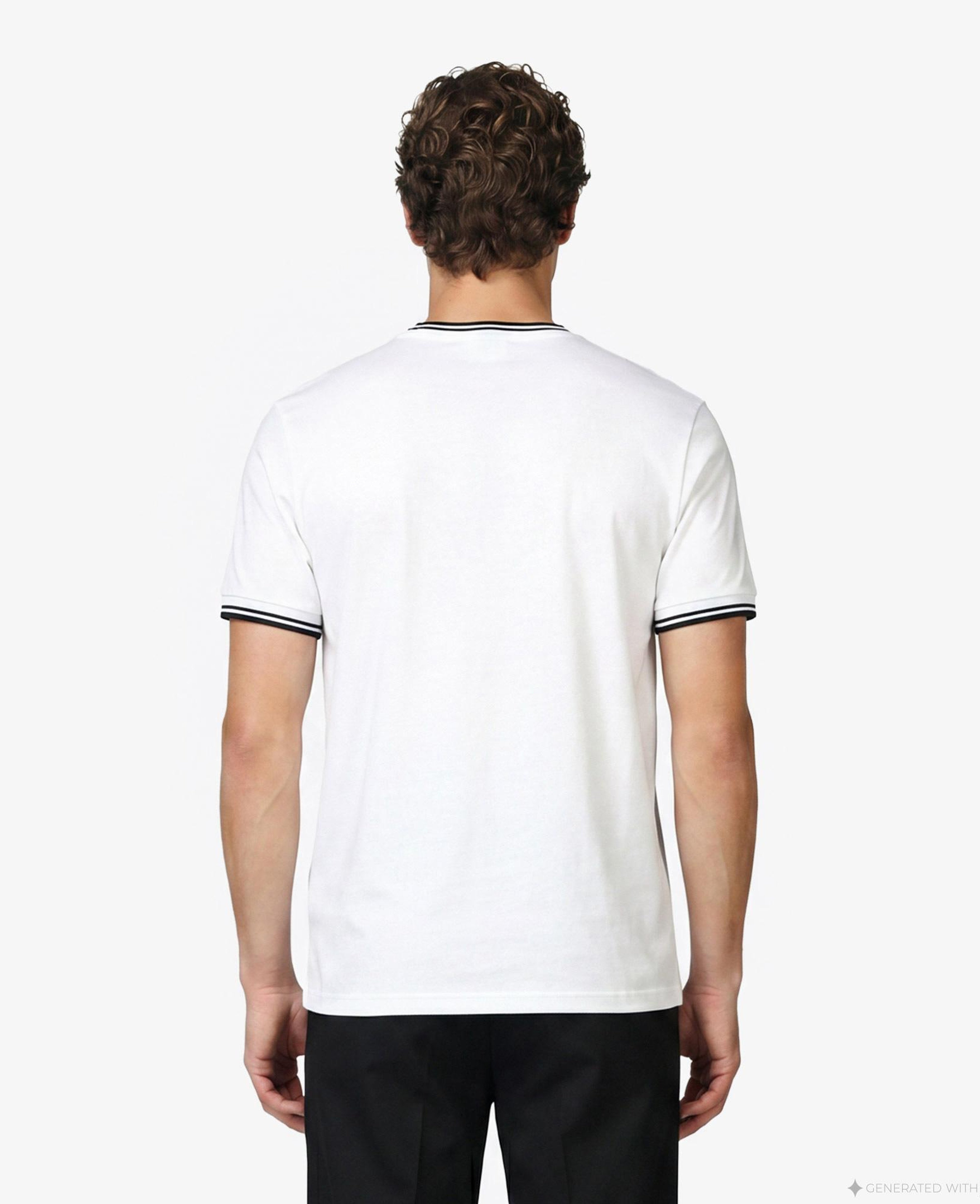 Fred Perry Twin Tipped Erkek Beyaz T-Shirt