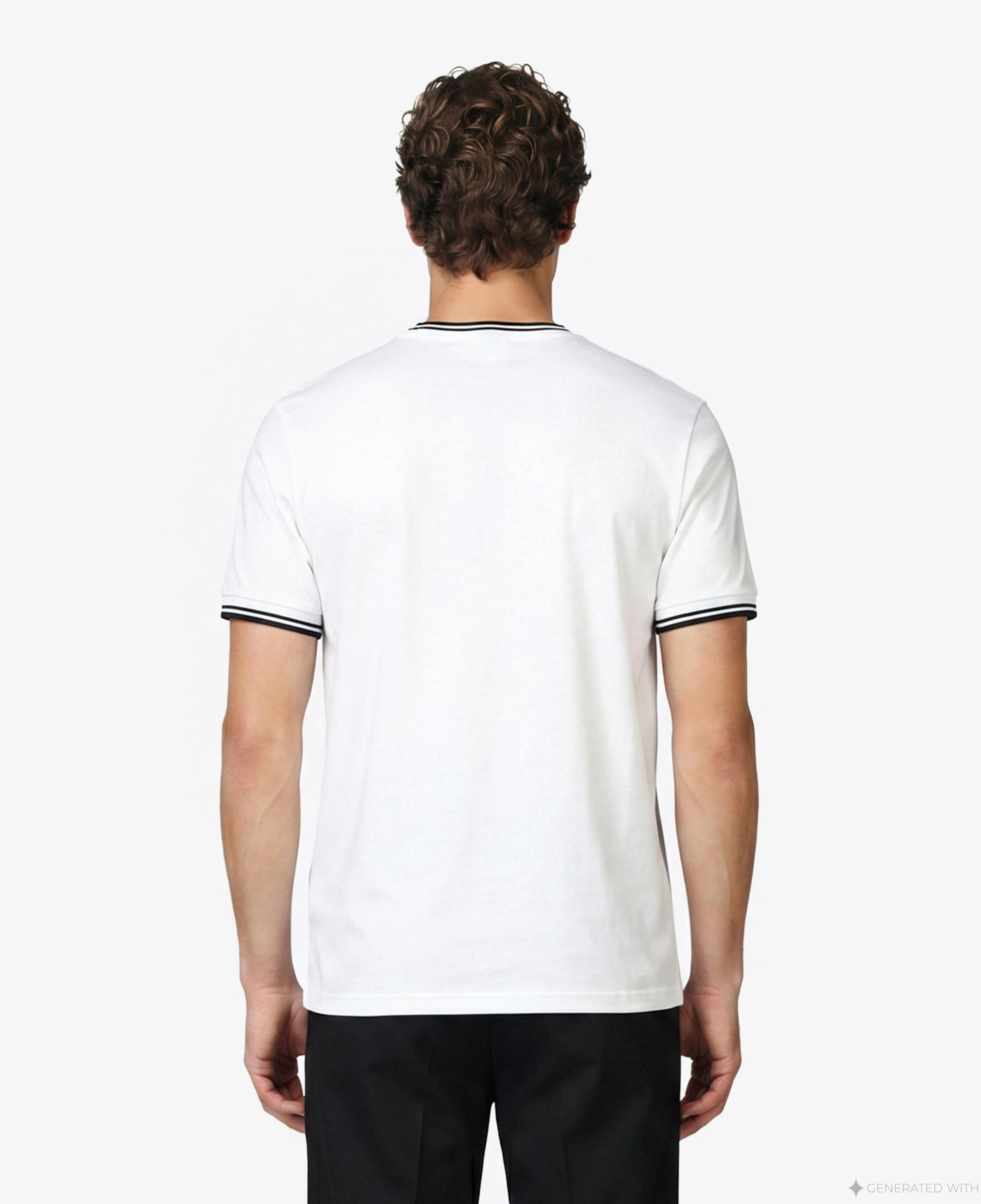 Fred Perry Twin Tipped Erkek Beyaz T-Shirt