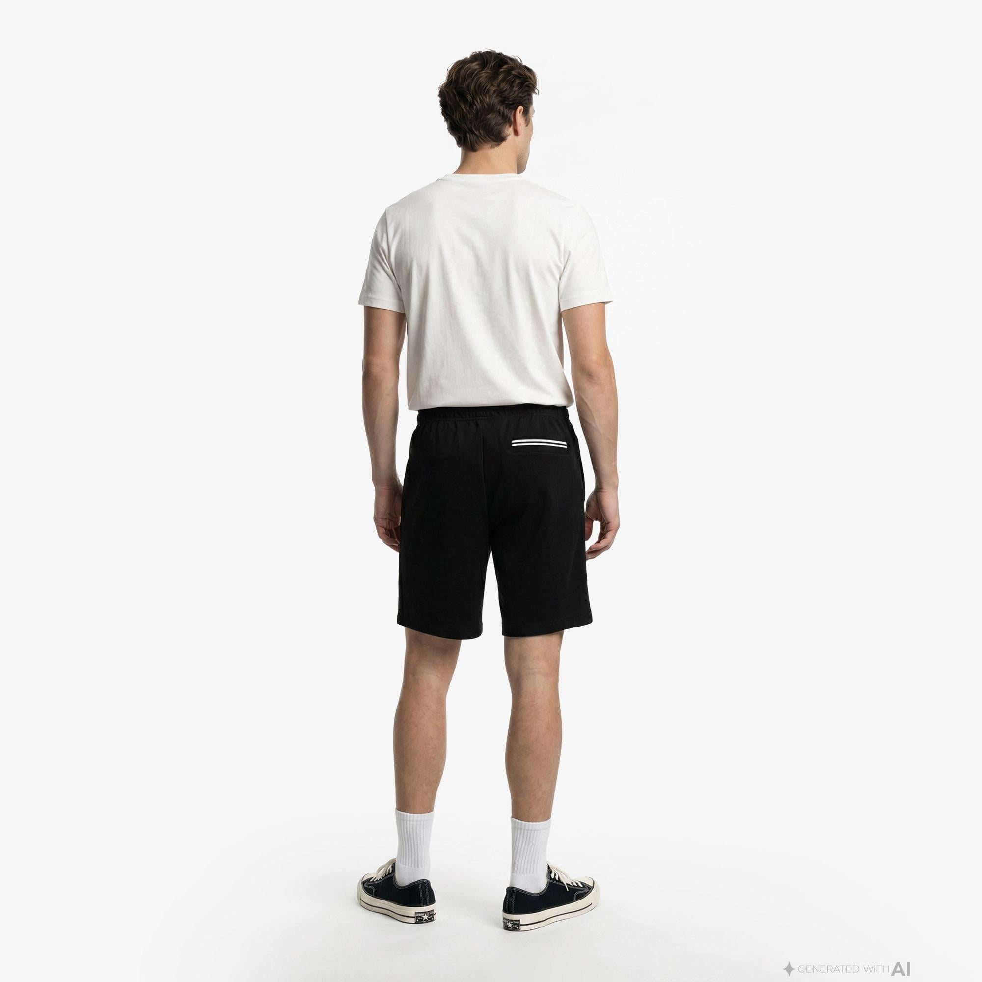 Fred Perry Tipped Sweat Erkek Siyah Şort