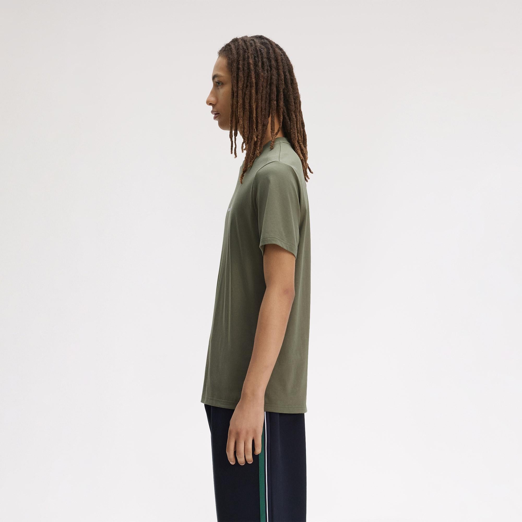 Fred Perry Embroidered Erkek Yeşil T-Shirt