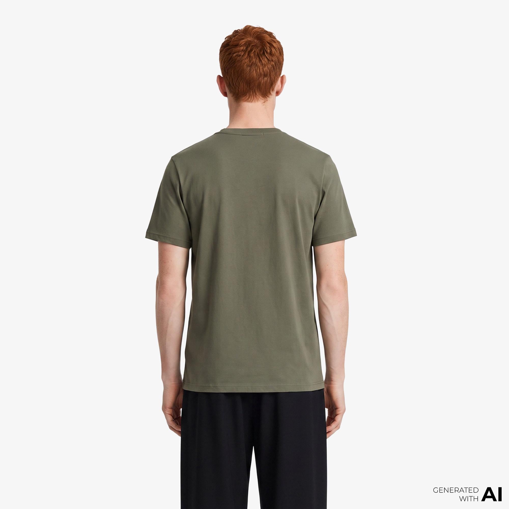 Fred Perry Embroidered Erkek Yeşil T-Shirt