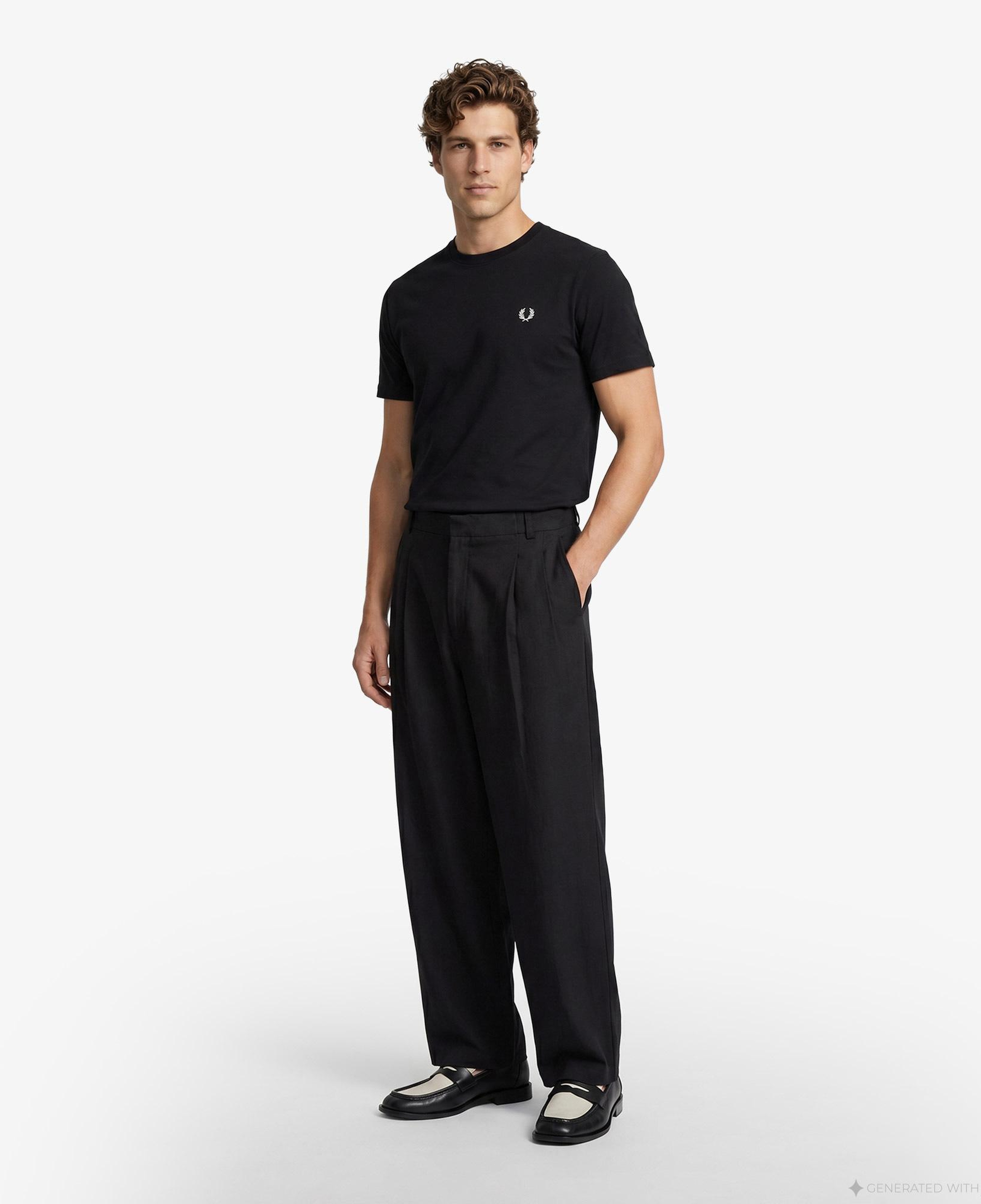 Fred Perry Crew Neck Erkek Siyah T-Shirt