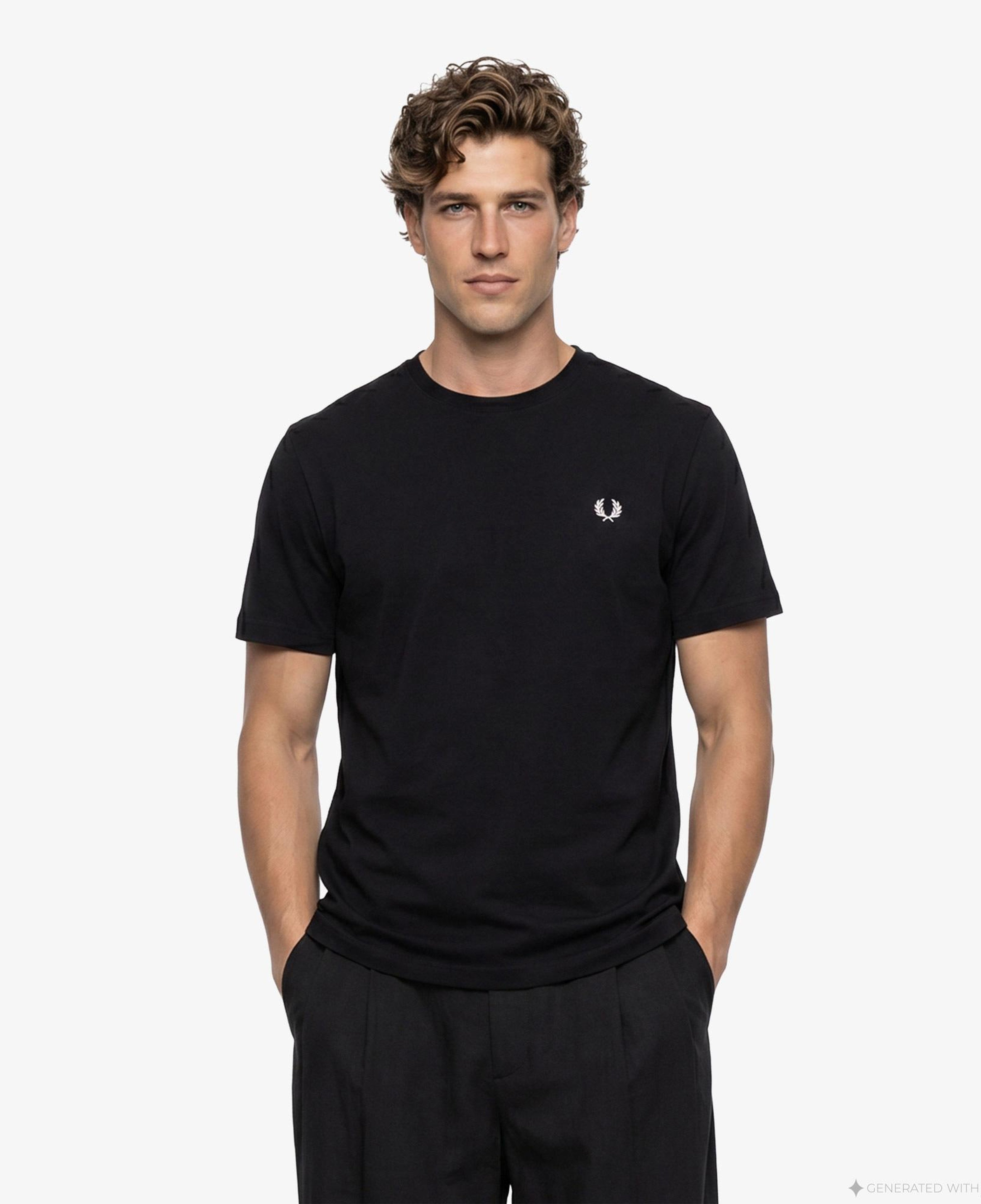 Fred Perry Crew Neck Erkek Siyah T-Shirt