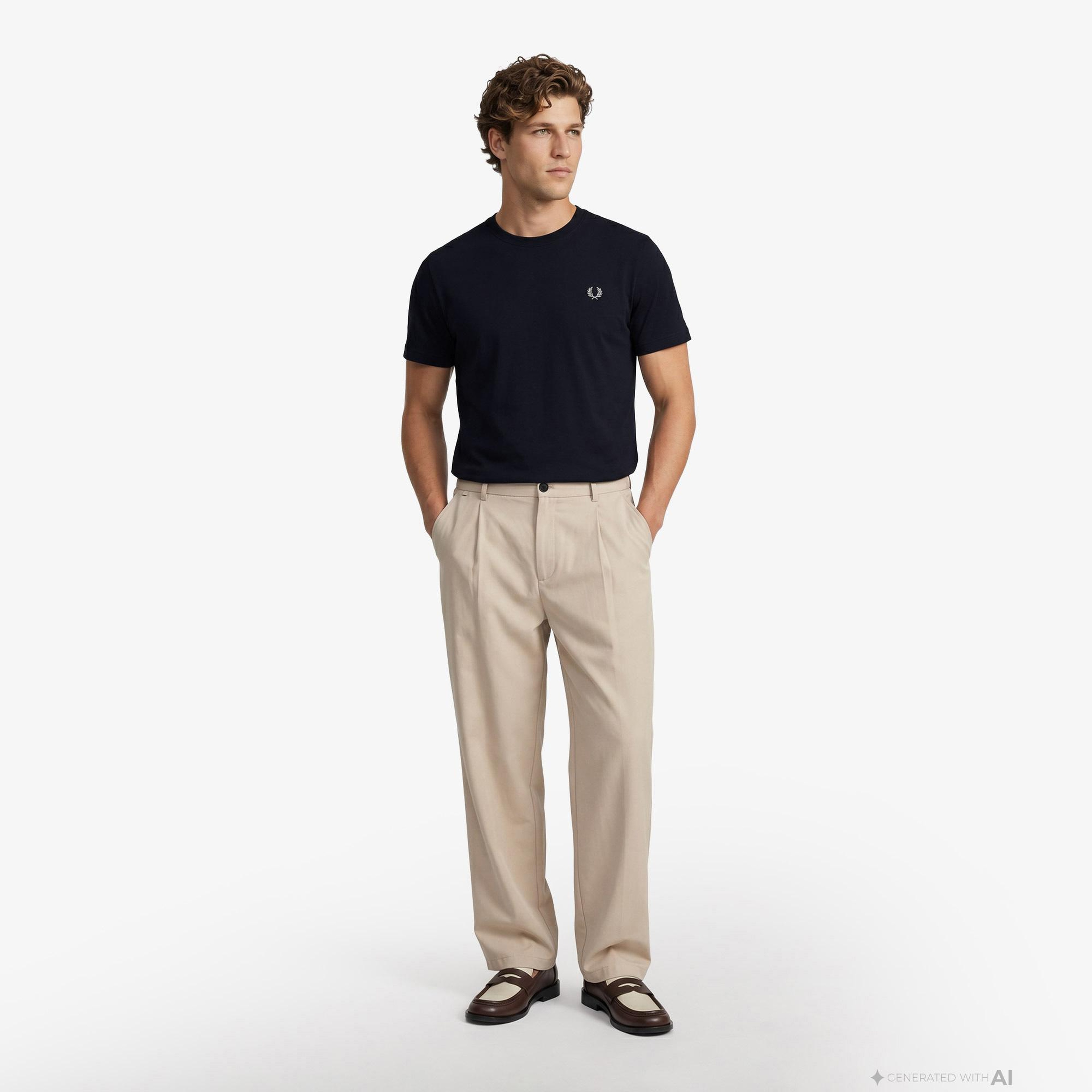 Fred Perry Crew Neck Erkek Lacivert T-Shirt