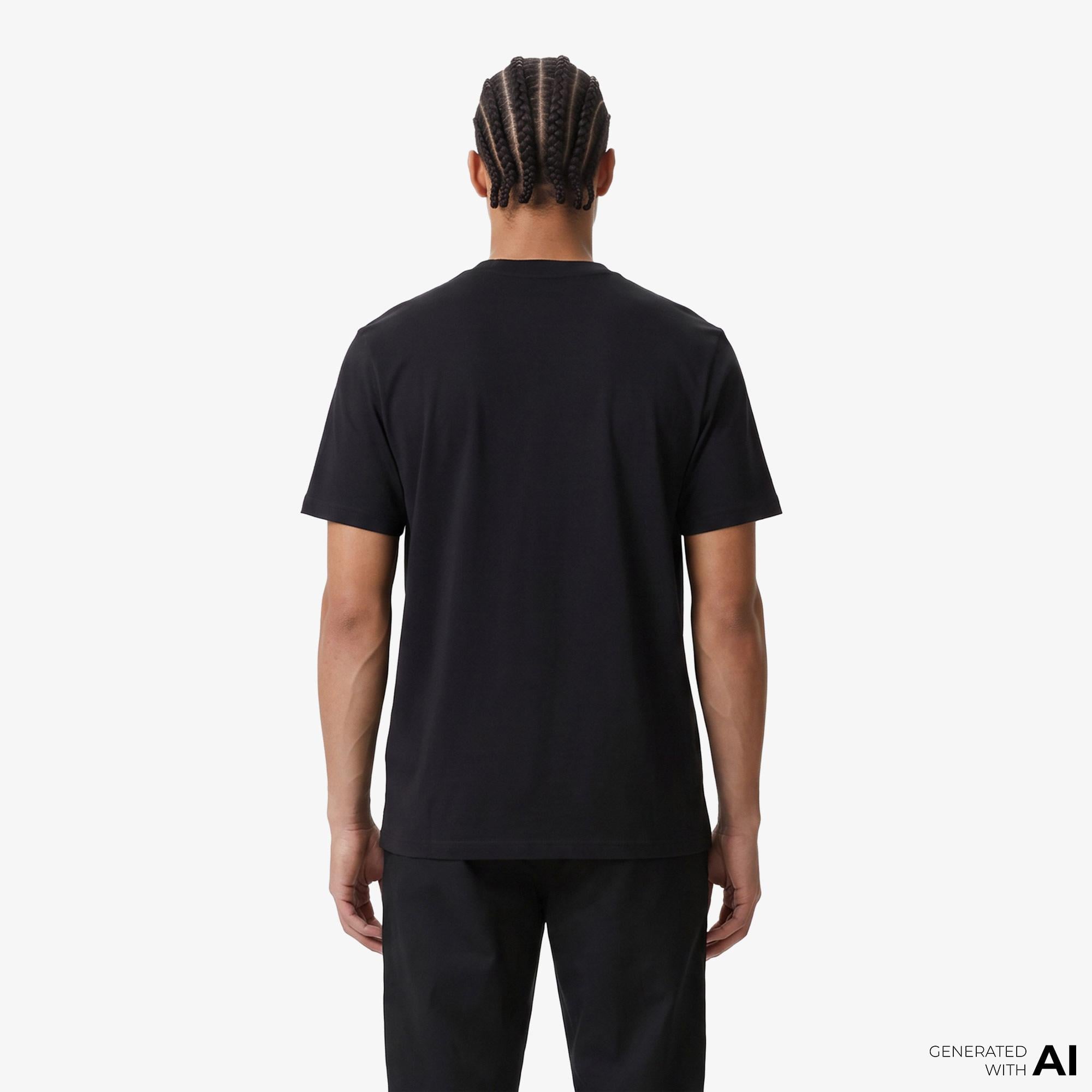 Fred Perry Circle Graphic Erkek Siyah T-Shirt