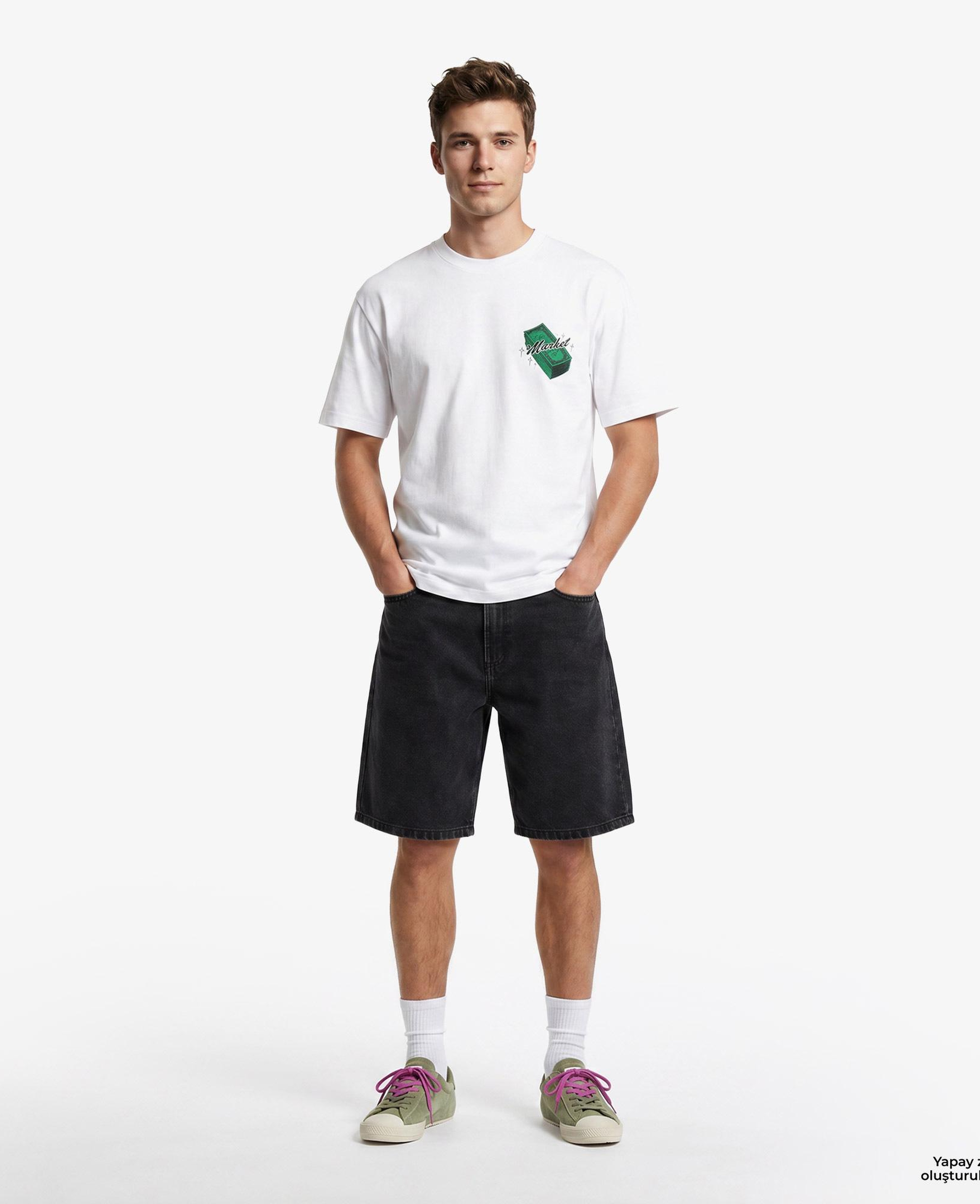 Market Call My Plug Erkek Beyaz T-Shirt