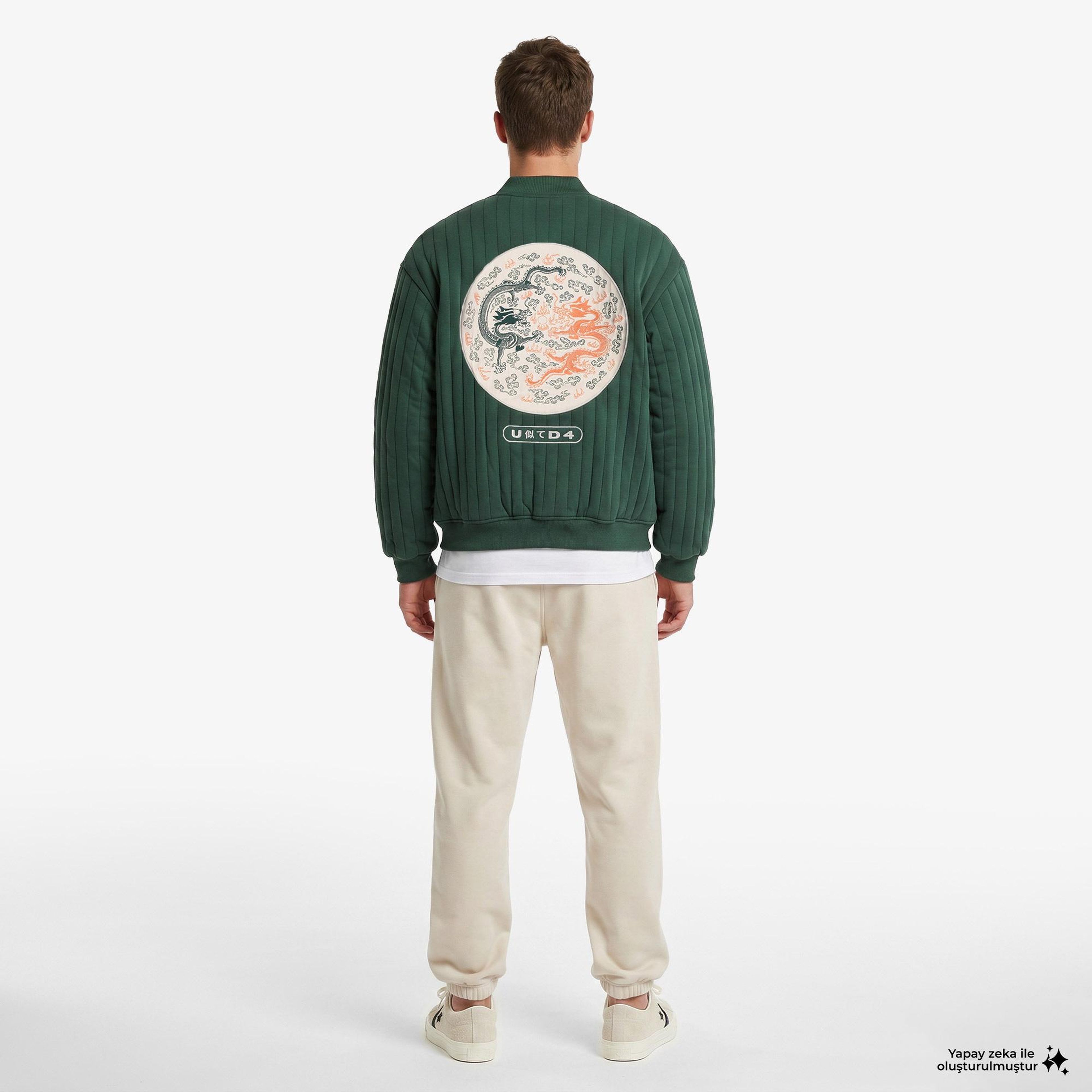 UNITED4 Regular Fit Erkek Yeşil Mont