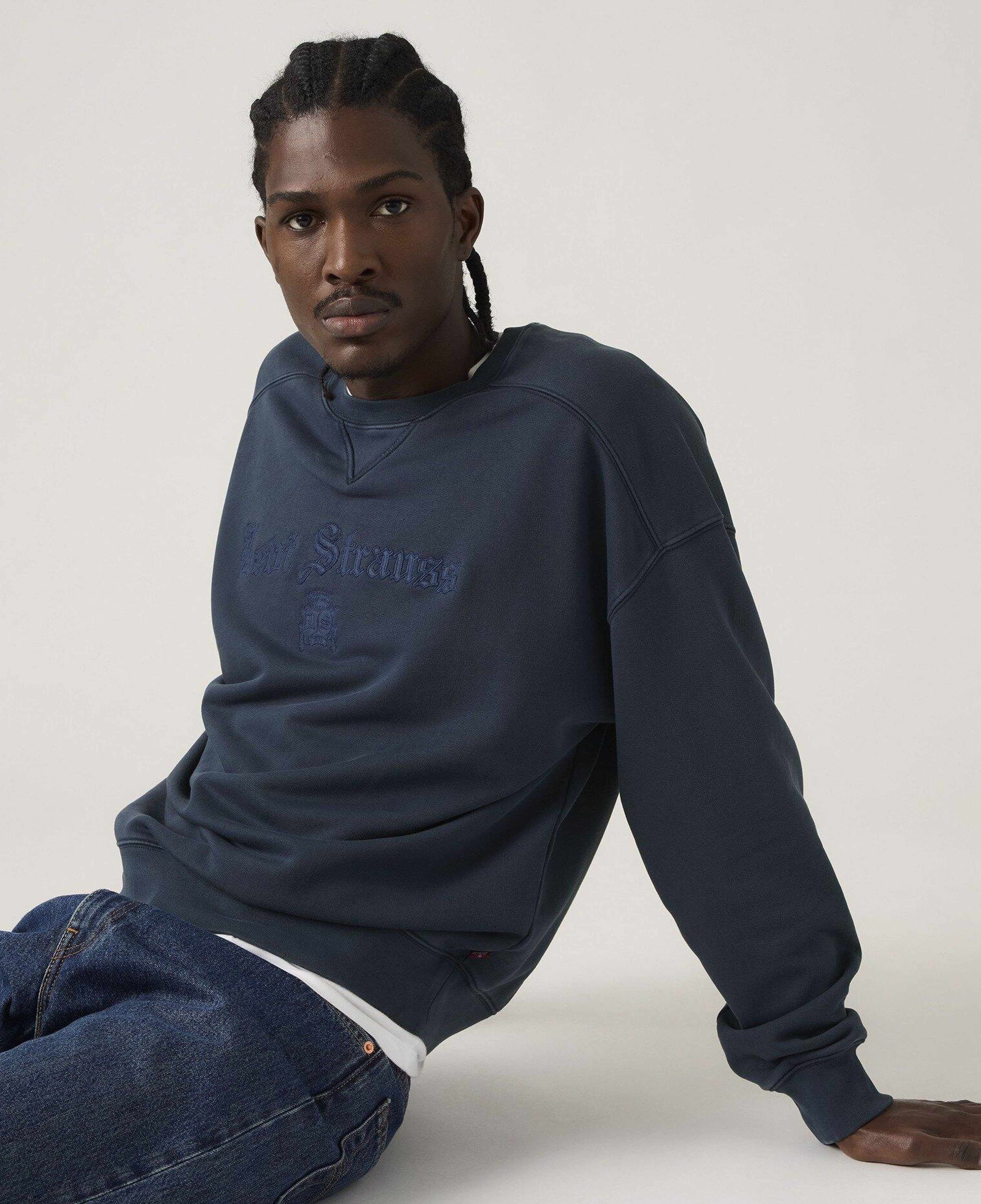 Boxy Graphic Bisiklet Yaka Sweatshirt