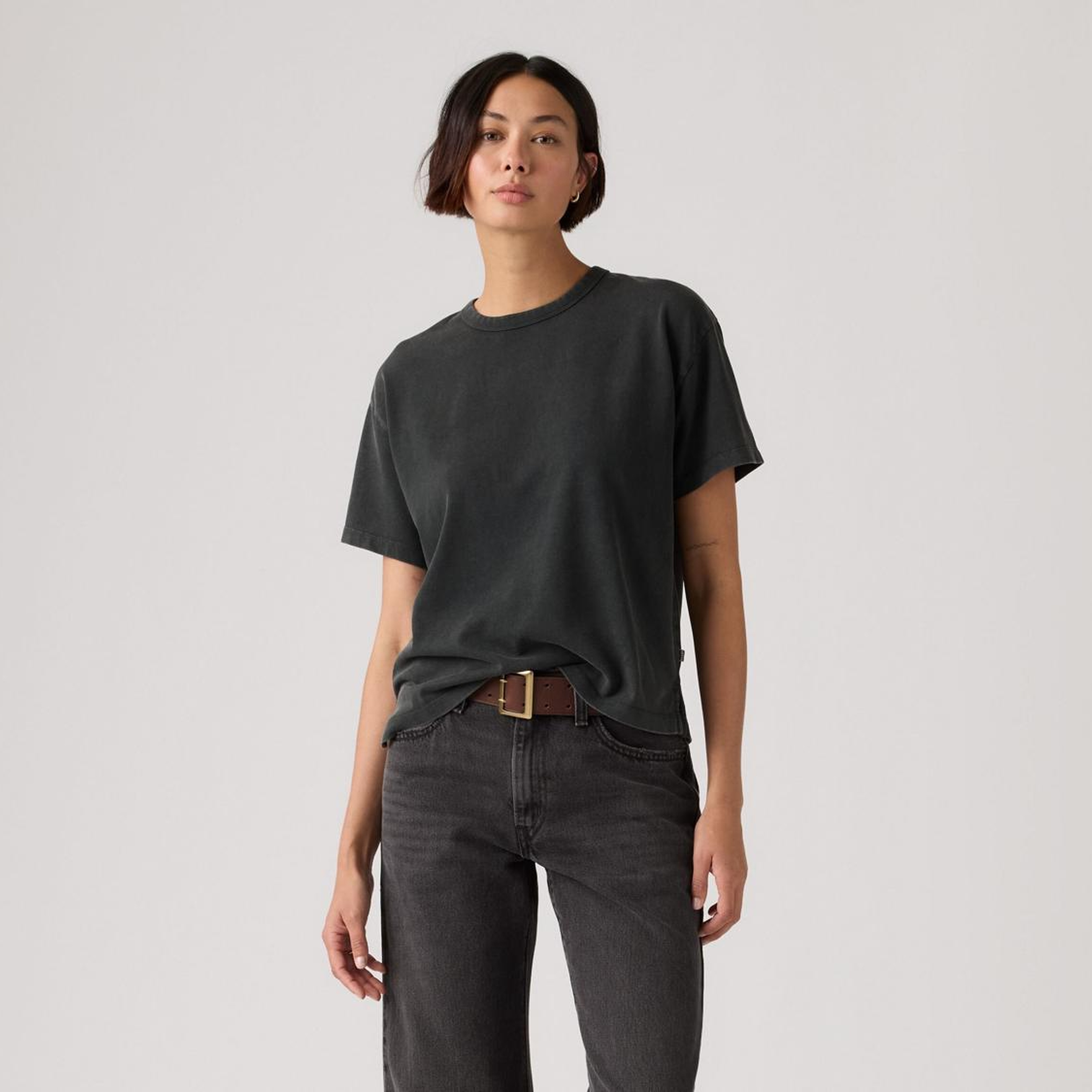 Vintage Basic Siyah Tişört